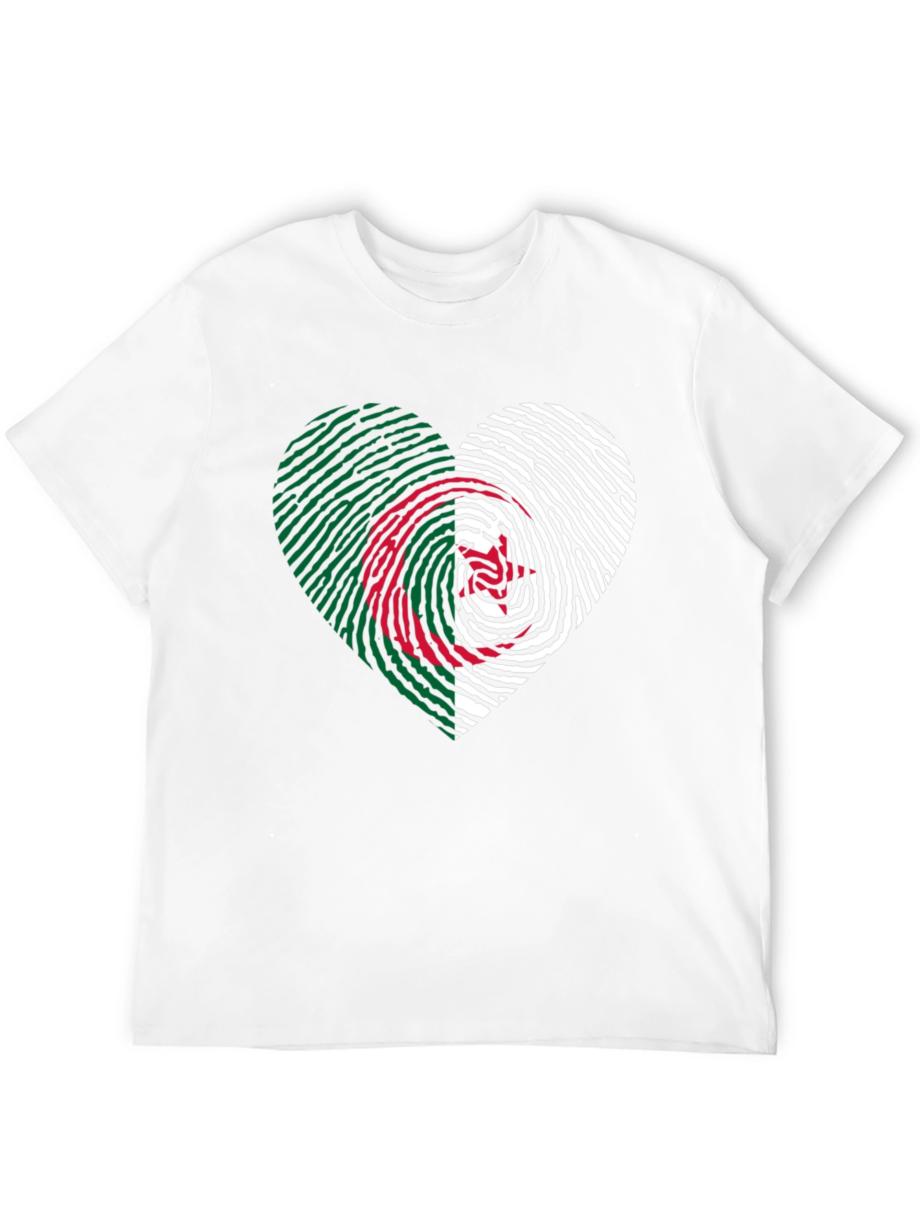 Algeria Fingerprint Heart T-Shirt