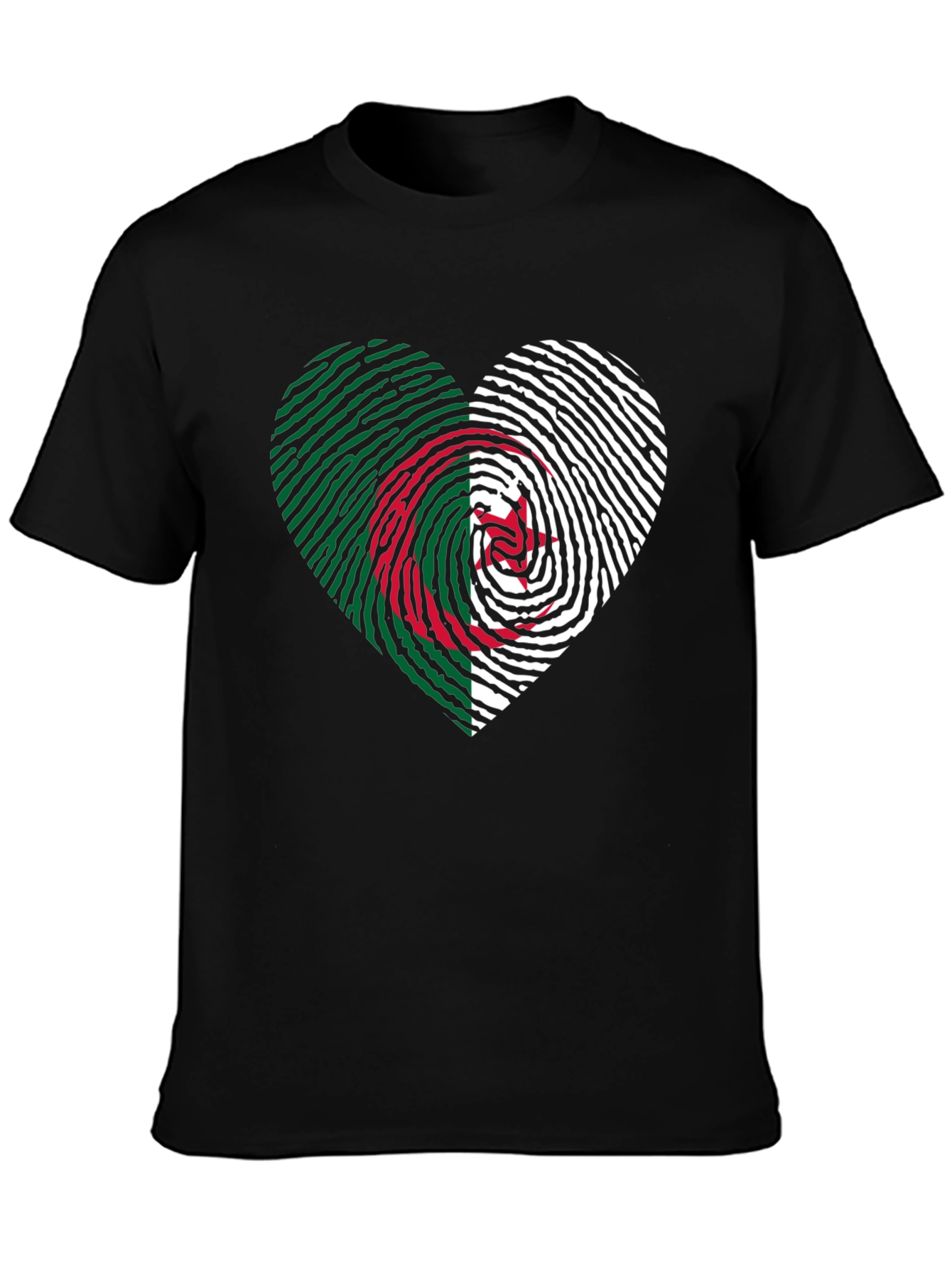Algeria Fingerprint Heart T-Shirt