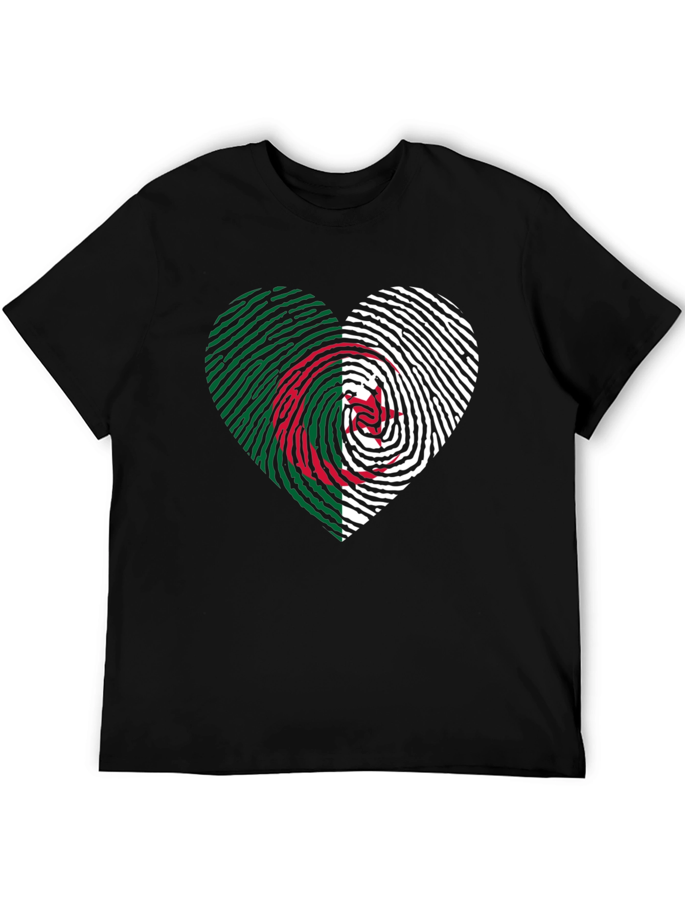 Algeria Fingerprint Heart T-Shirt