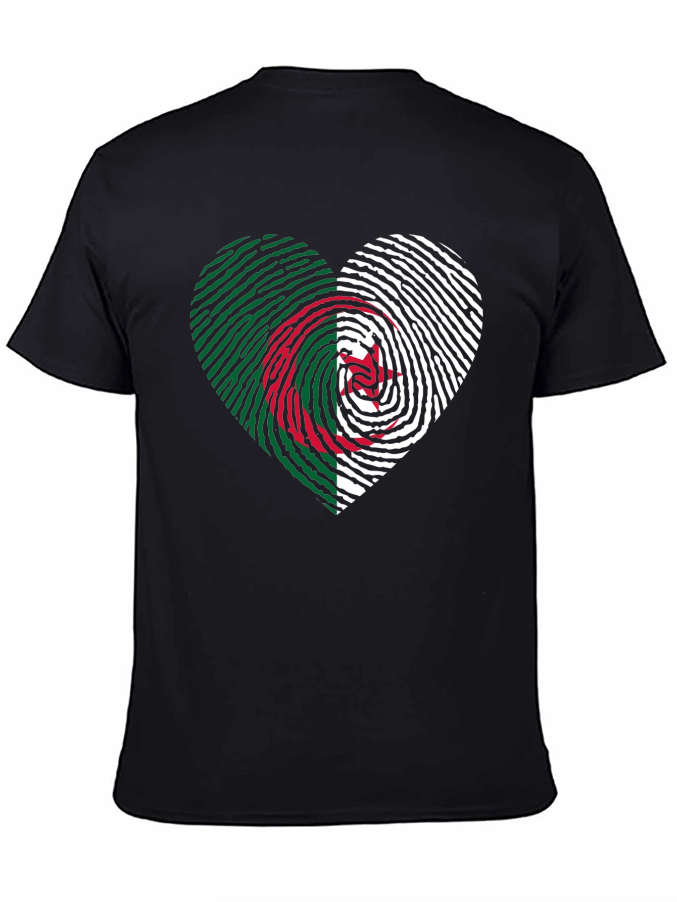 Algeria Fingerprint Heart T-Shirt