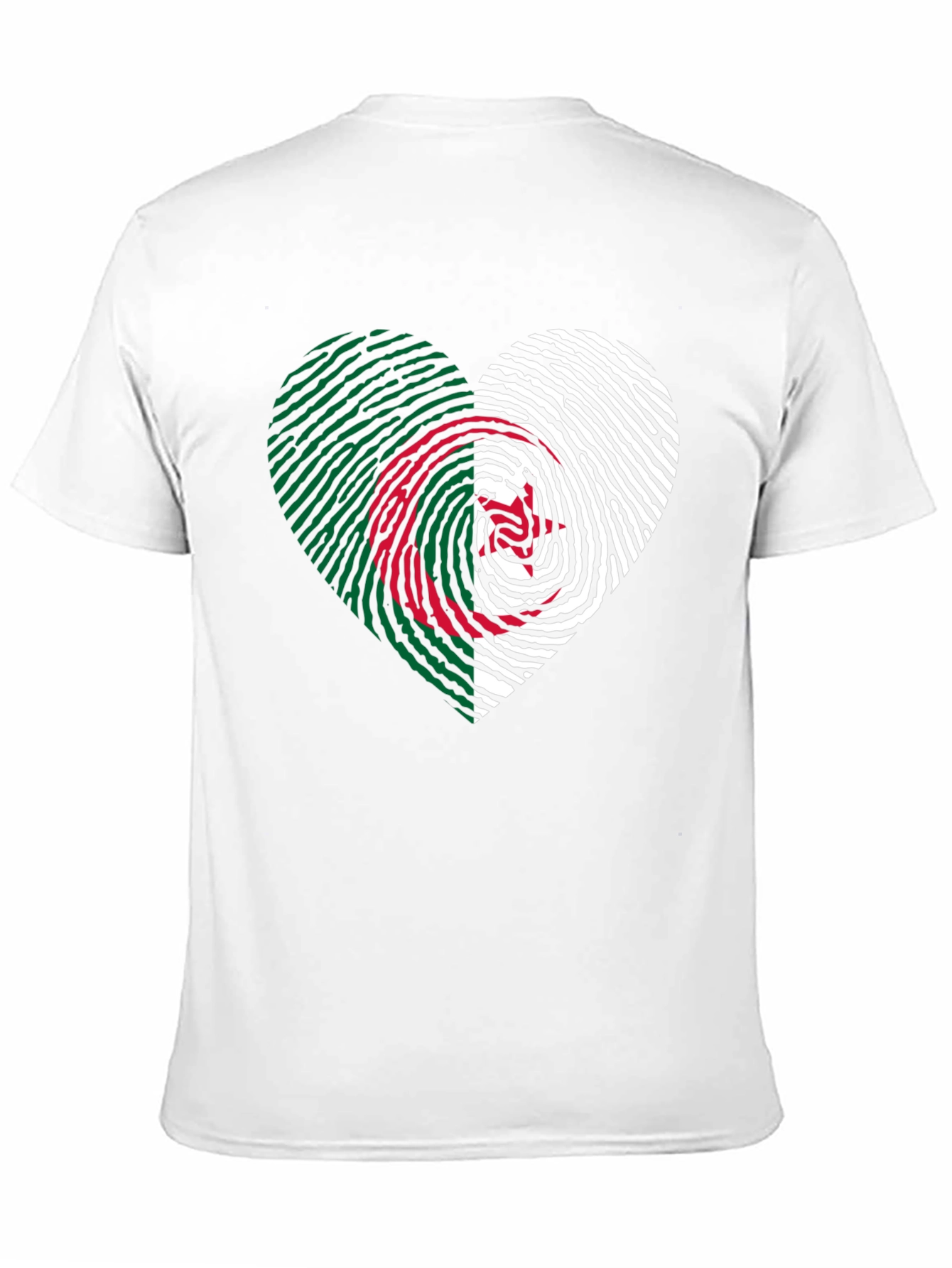 Algeria Fingerprint Heart T-Shirt