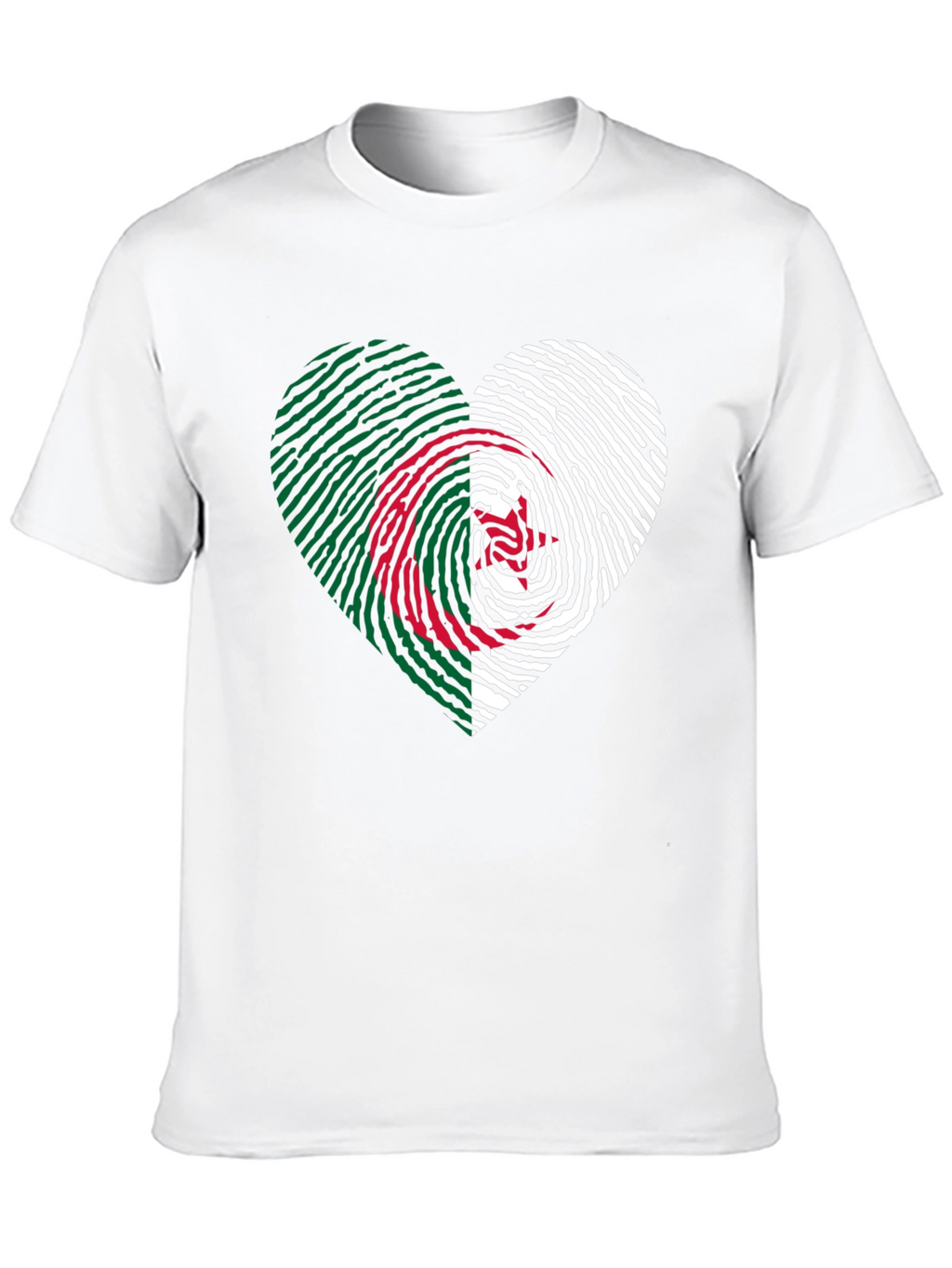Algeria Fingerprint Heart T-Shirt