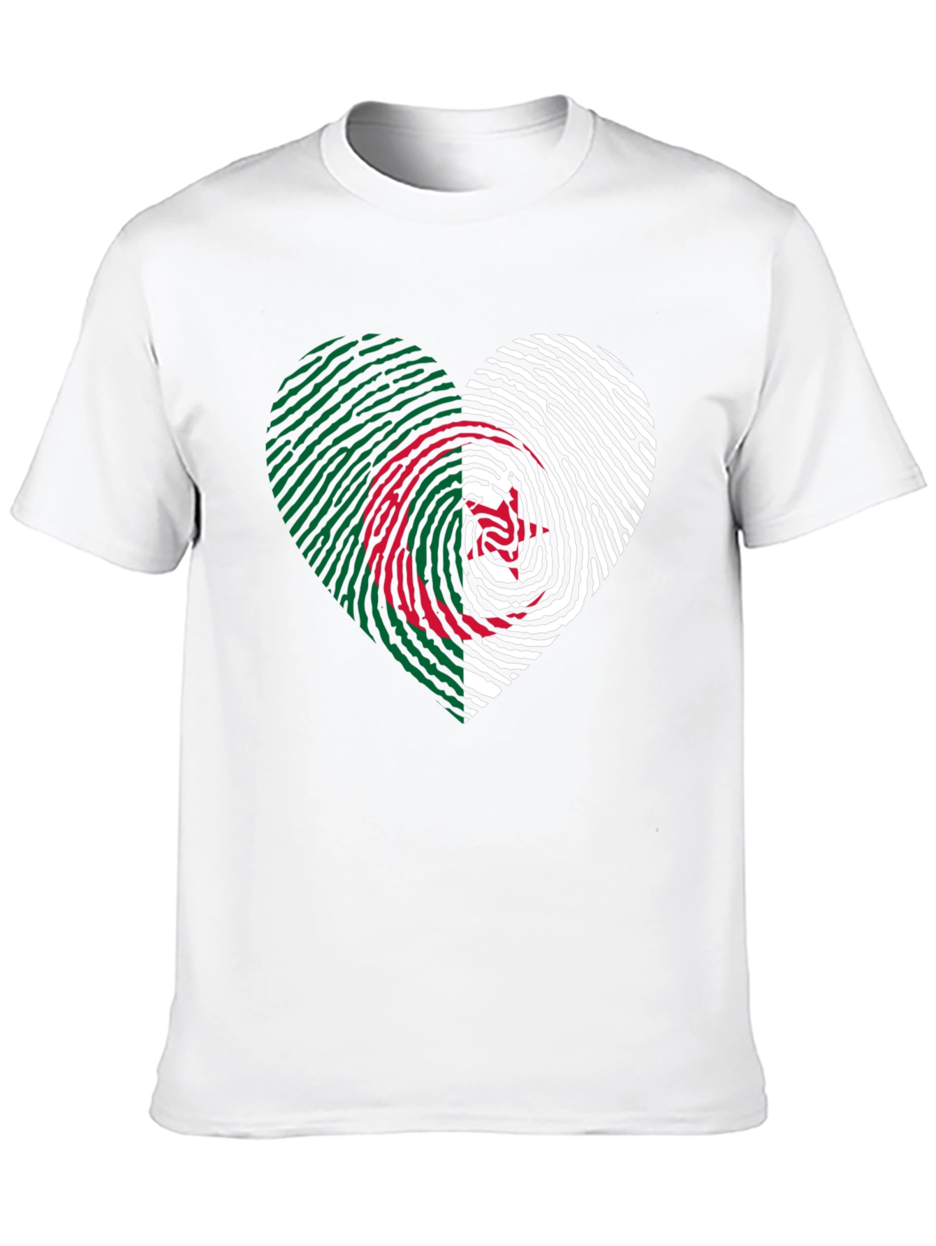 Algeria Fingerprint Heart T-Shirt