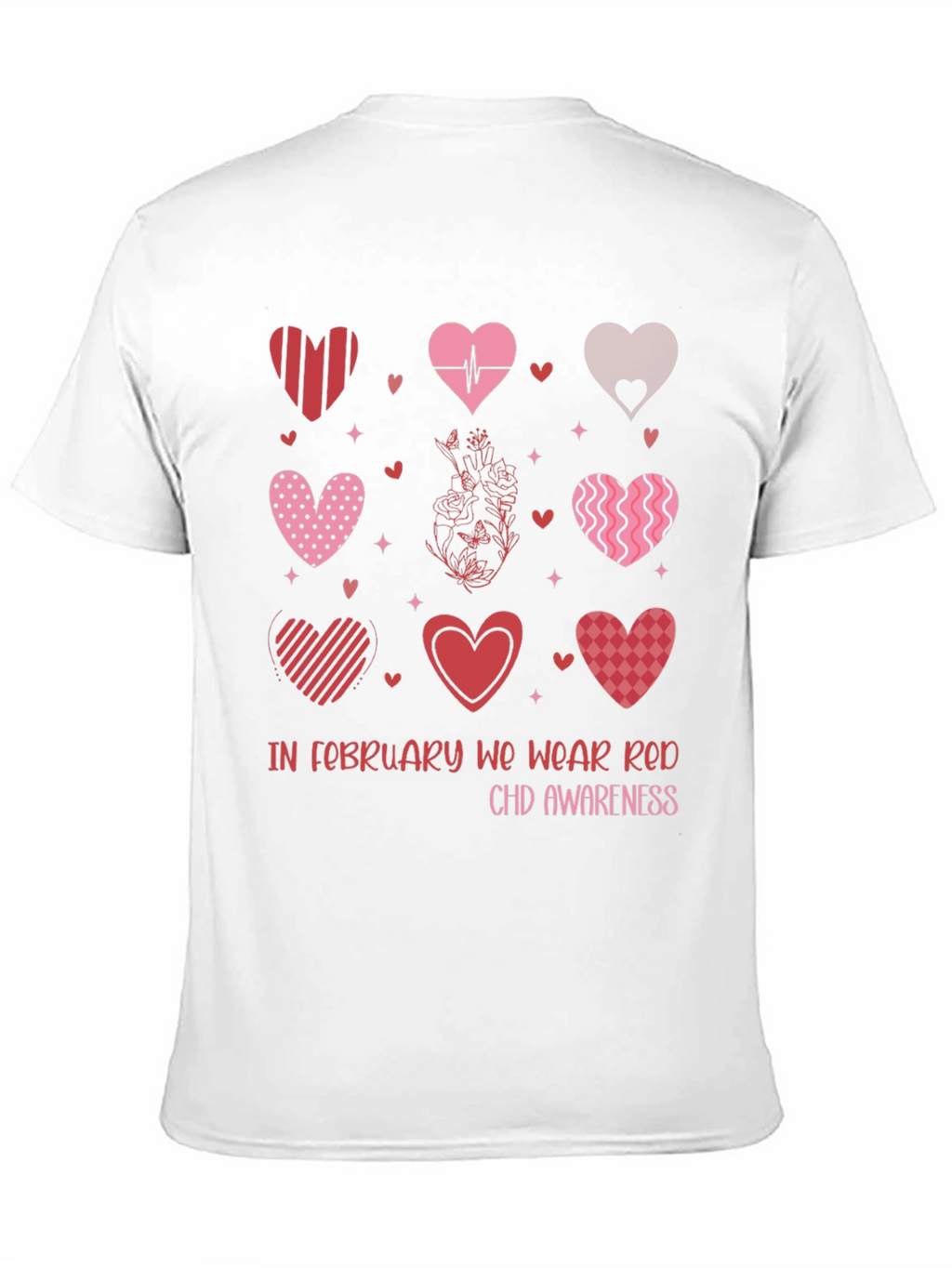 Red CHD Awareness Valentine Heart T-Shirt