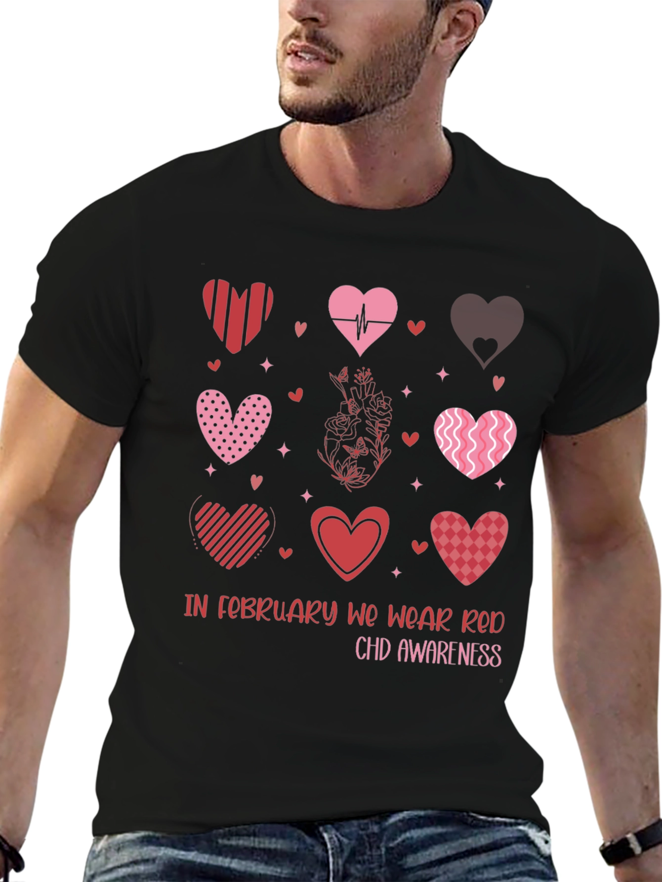 Red CHD Awareness Valentine Heart T-Shirt