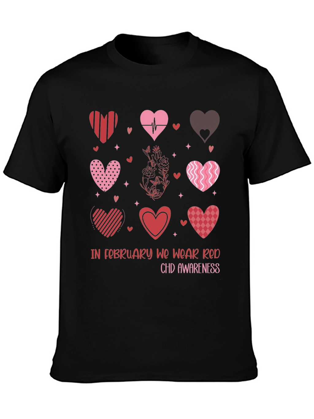 Red CHD Awareness Valentine Heart T-Shirt