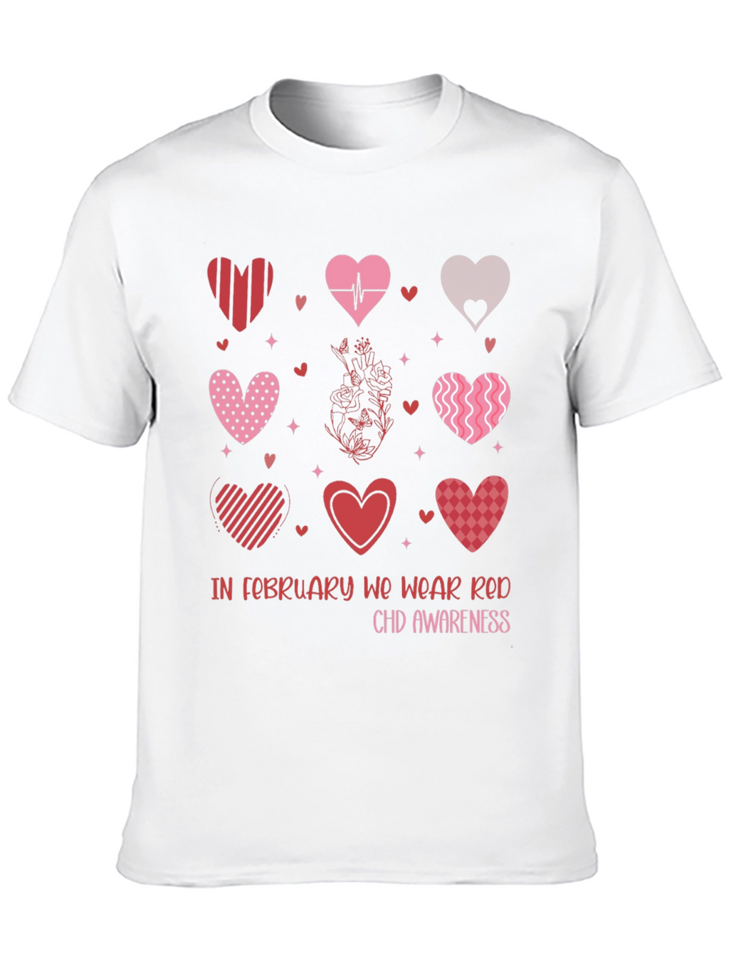 Red CHD Awareness Valentine Heart T-Shirt