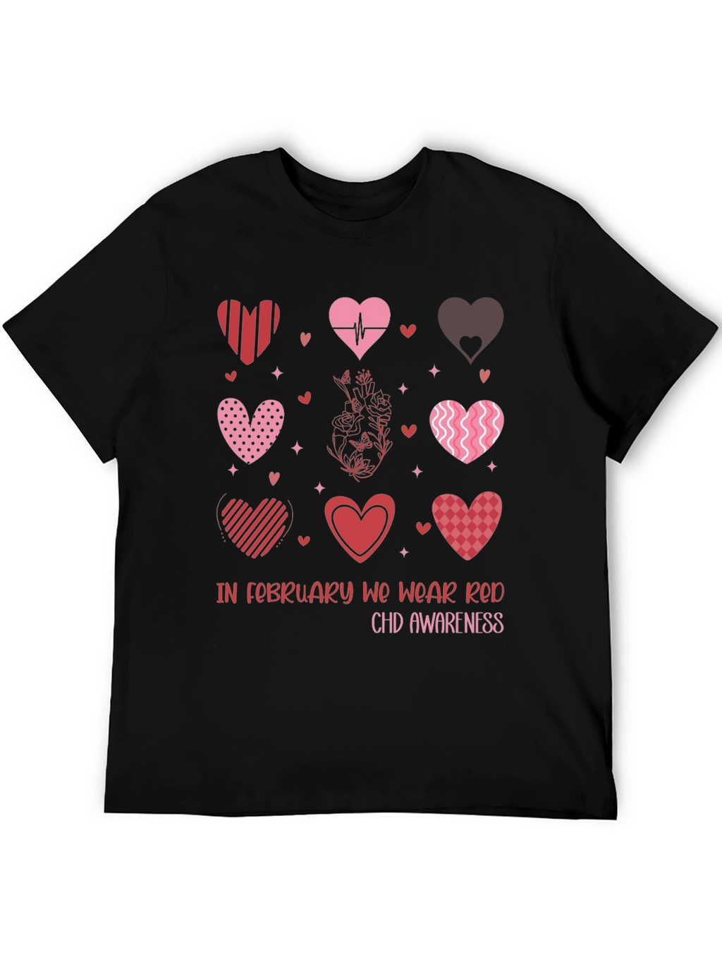 Red CHD Awareness Valentine Heart T-Shirt