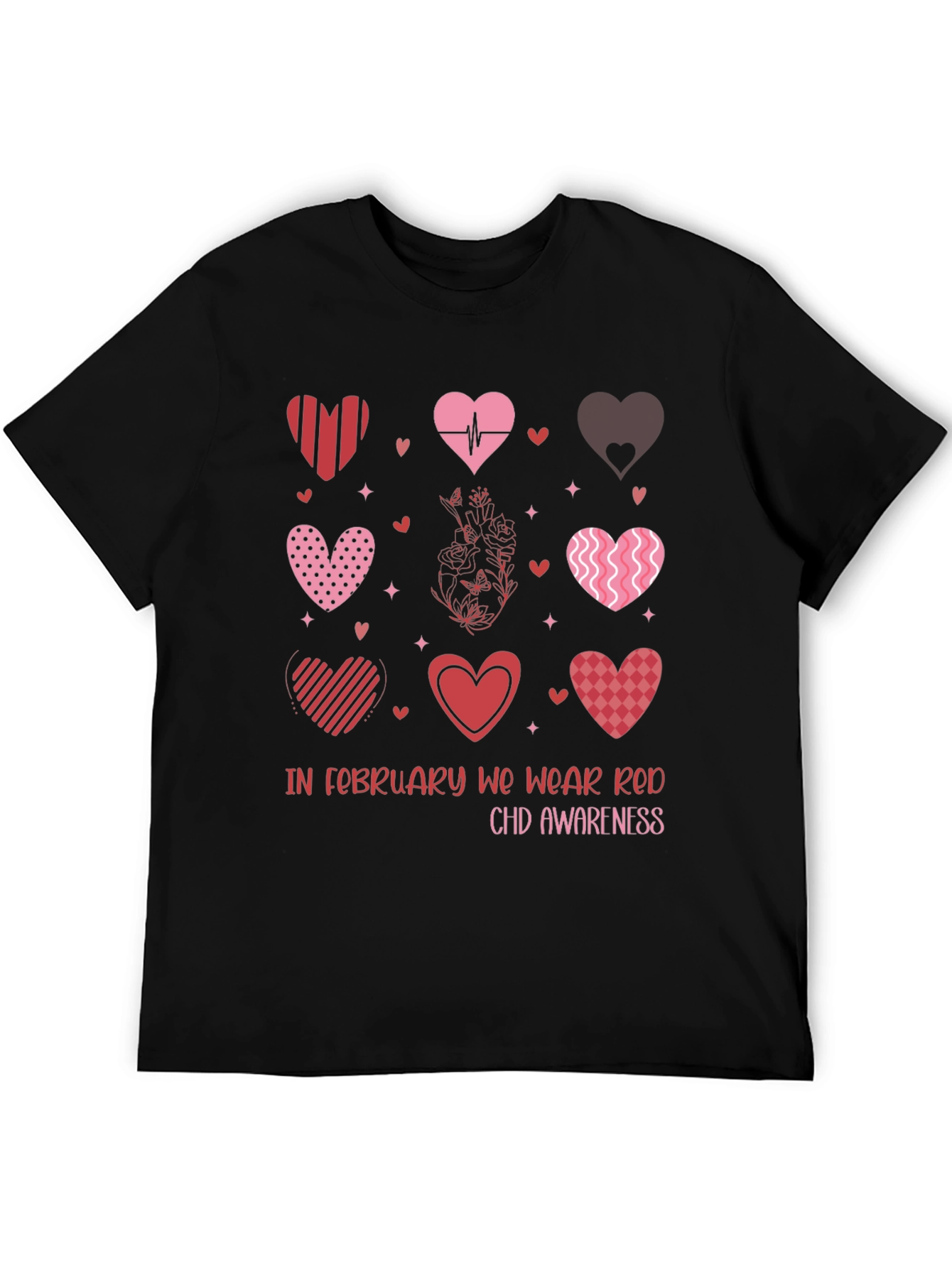 Red CHD Awareness Valentine Heart T-Shirt