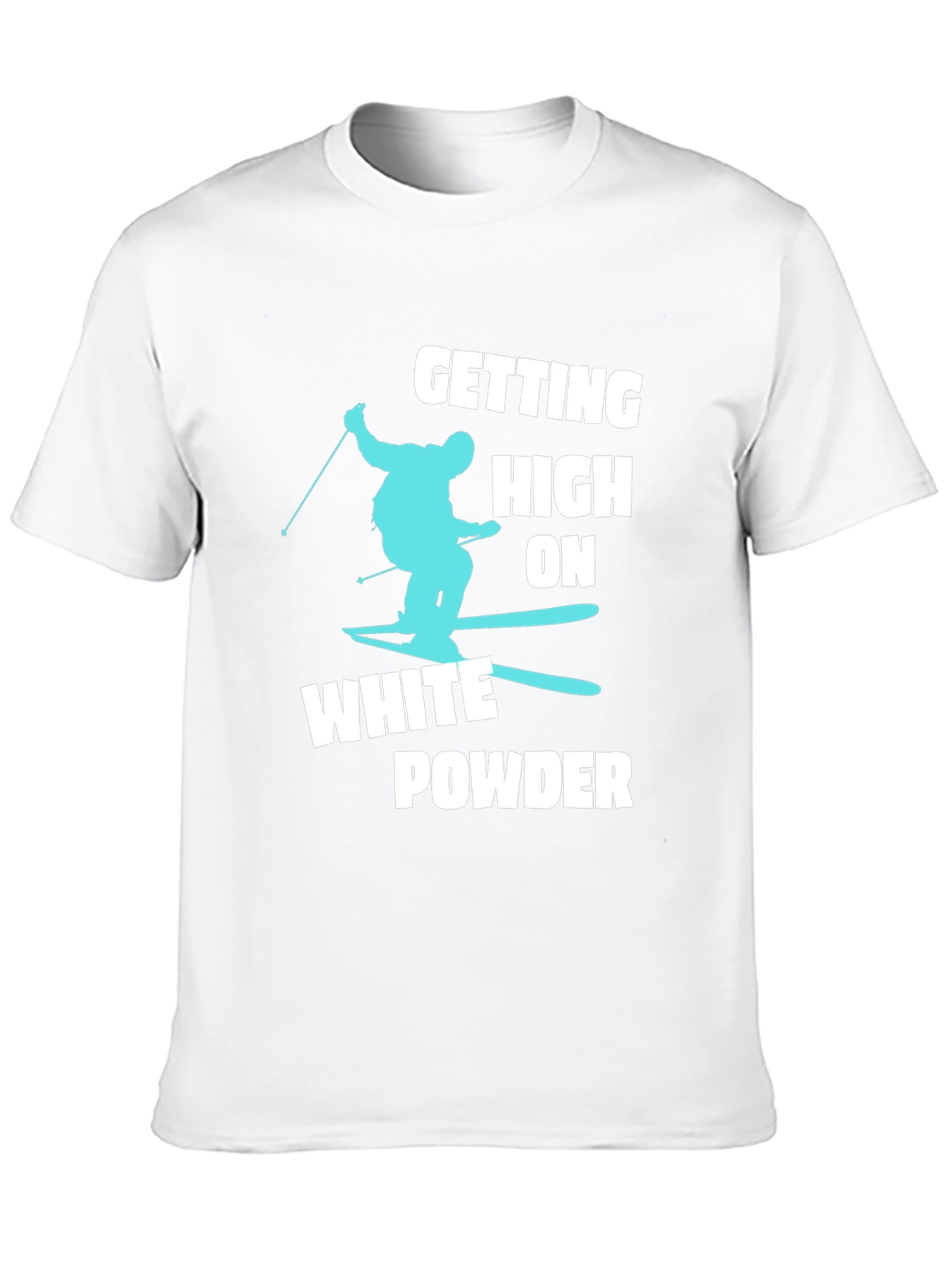 Skiing T-Shirt - White Powder