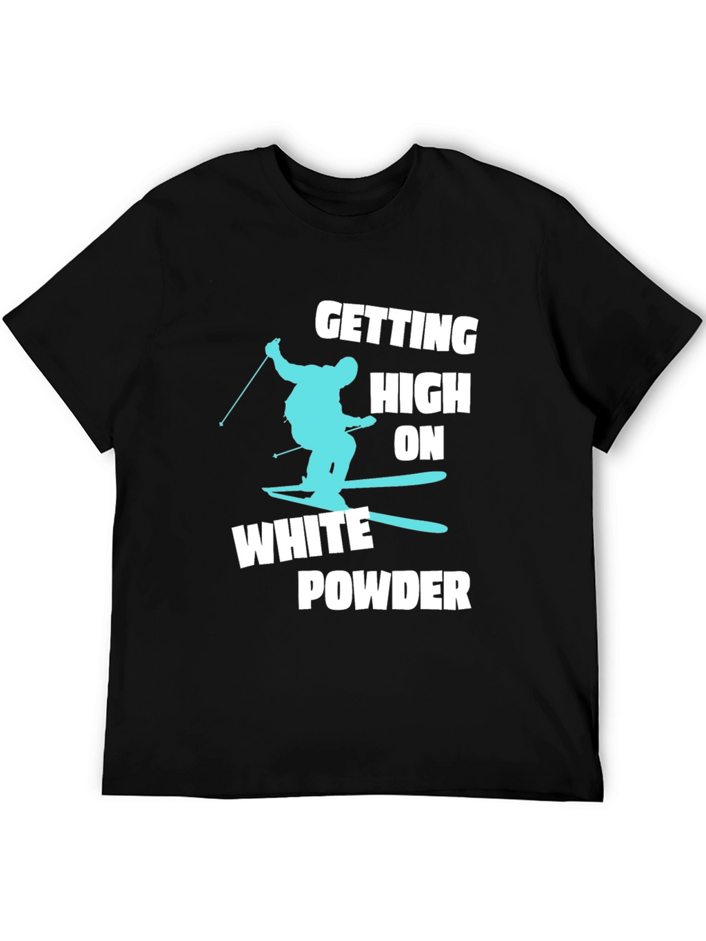 Skiing T-Shirt - White Powder