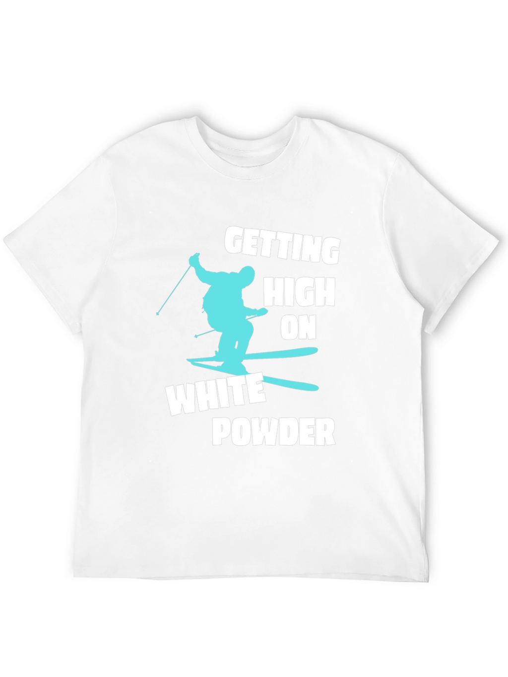 Skiing T-Shirt - White Powder