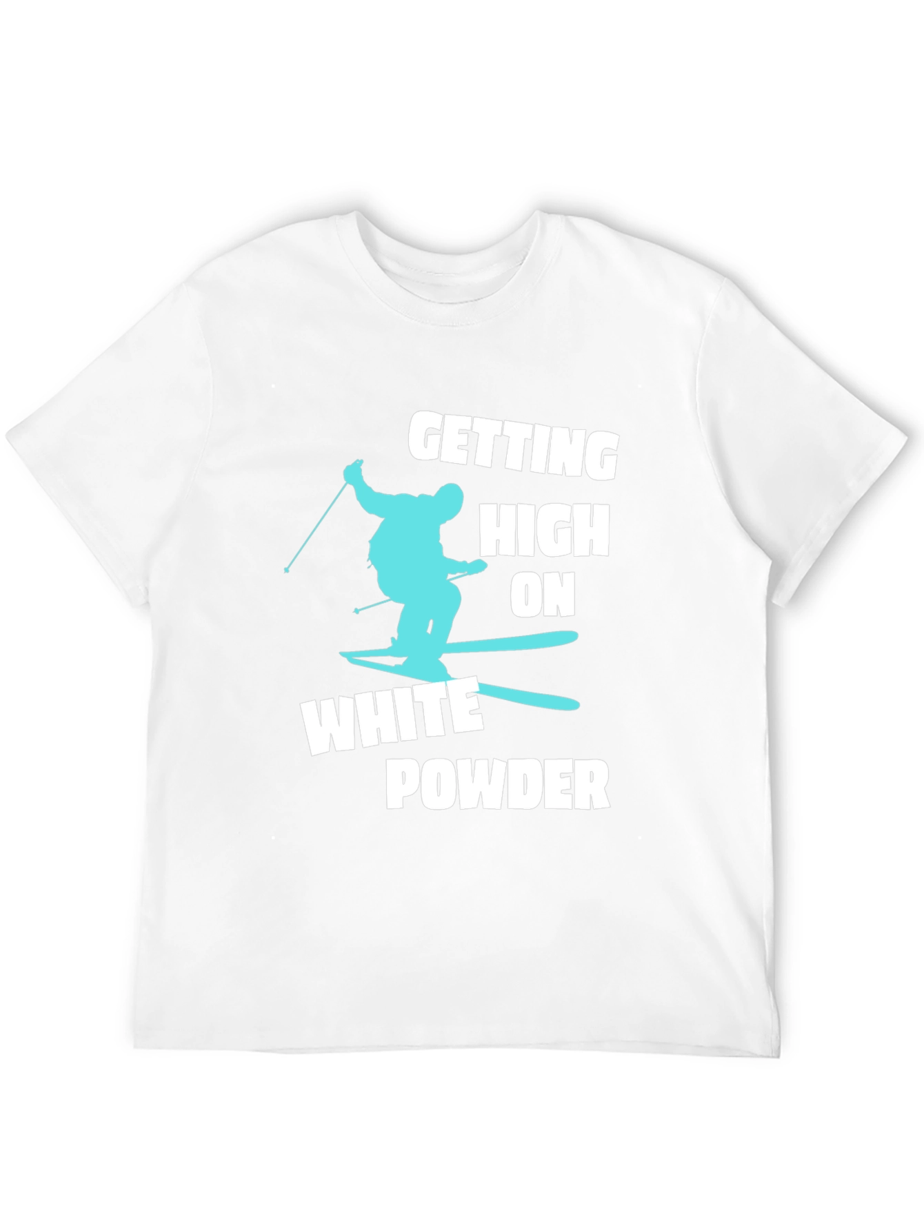 Skiing T-Shirt - White Powder