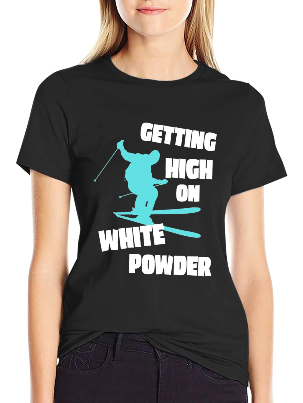 Skiing T-Shirt - White Powder