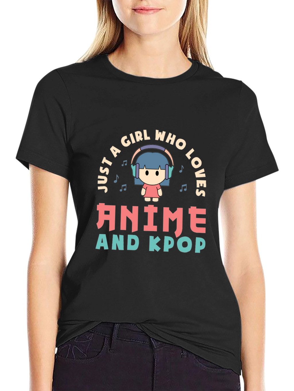Anime & Kpop Lover T-Shirt - Cute Girl Design