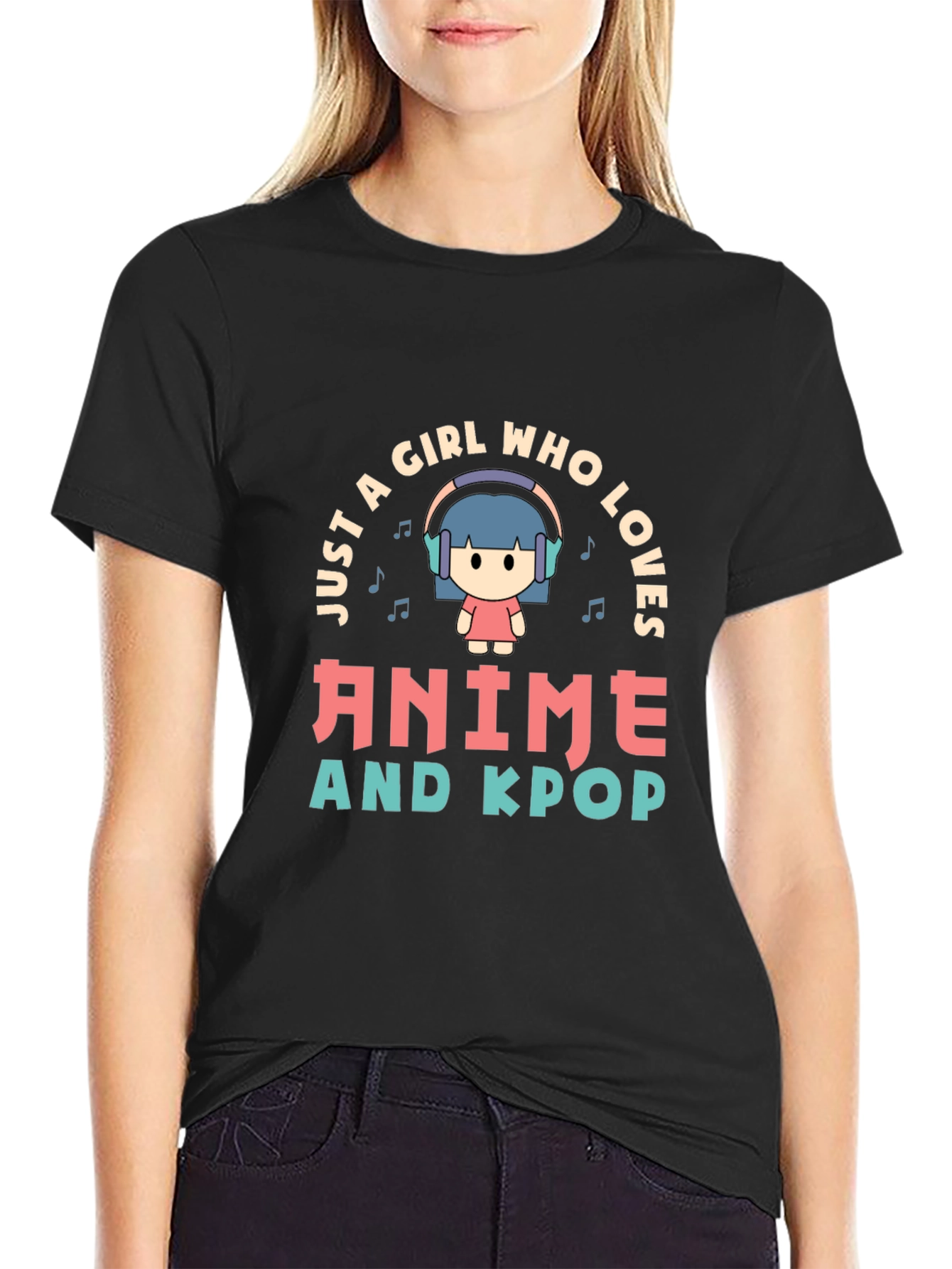 Anime & Kpop Lover T-Shirt - Cute Girl Design