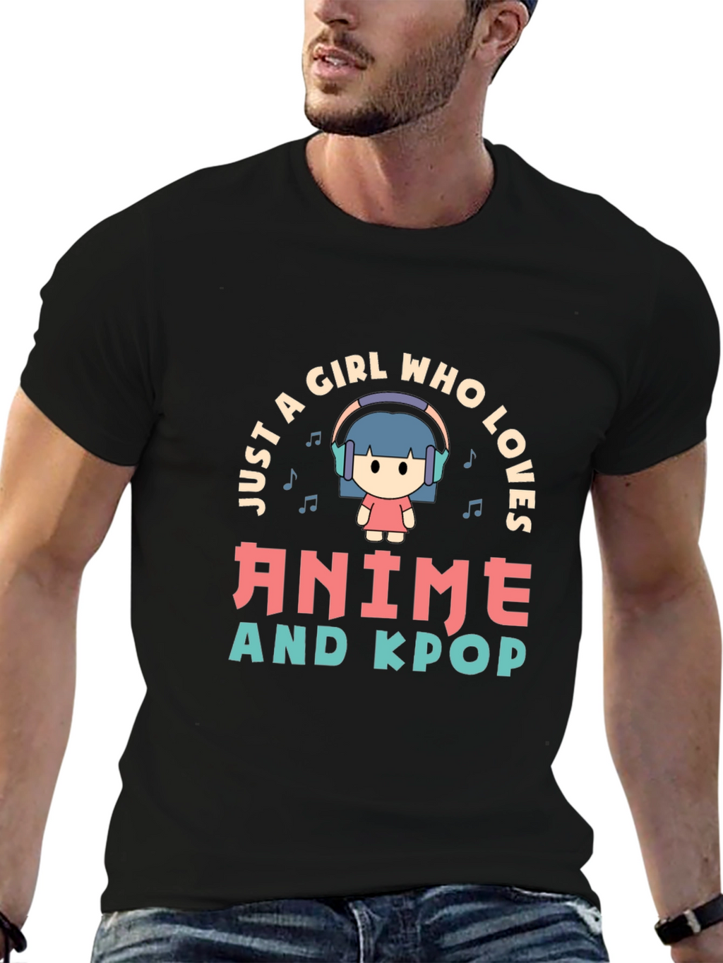 Anime & Kpop Lover T-Shirt - Cute Girl Design