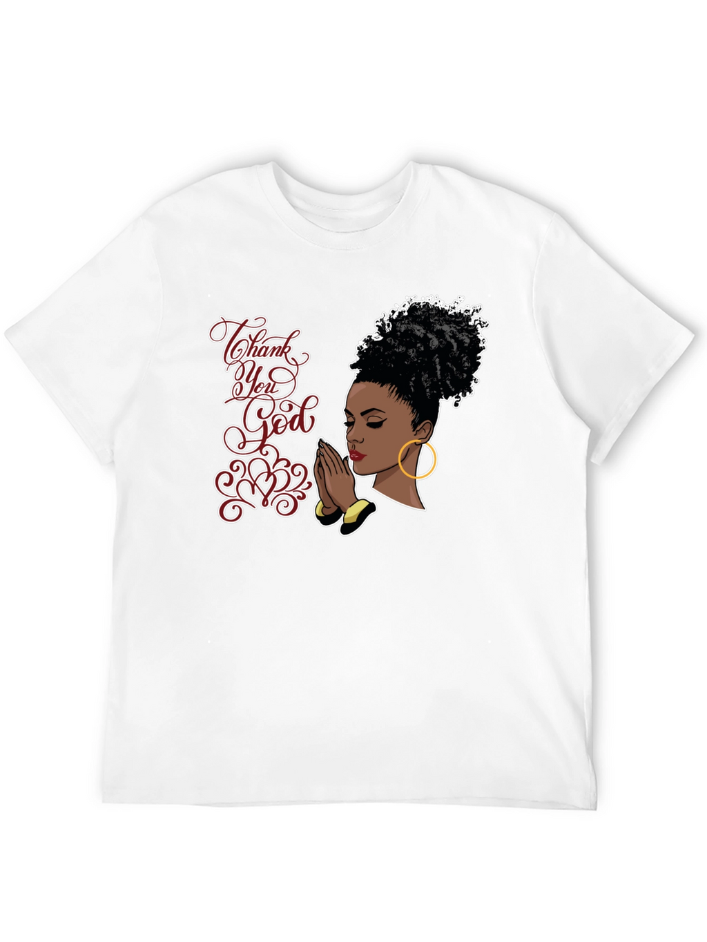 Thank You God Graphic Black T-Shirt