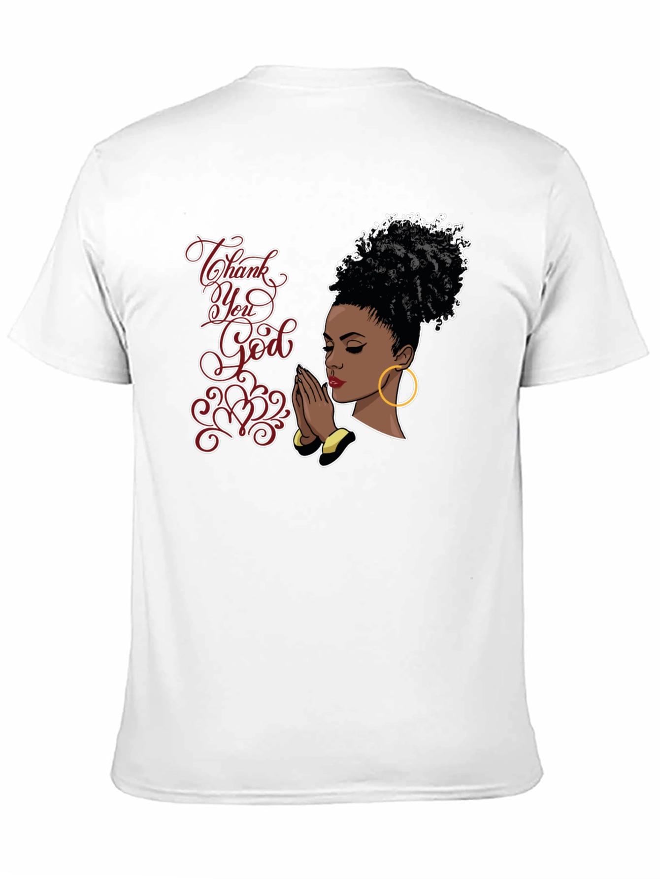 Thank You God Graphic Black T-Shirt