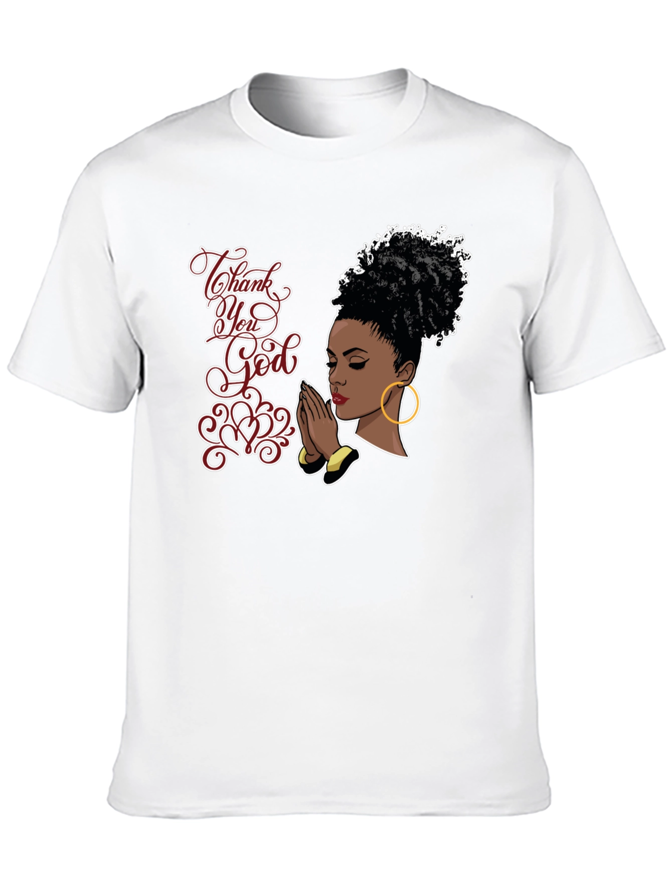 Thank You God Graphic Black T-Shirt