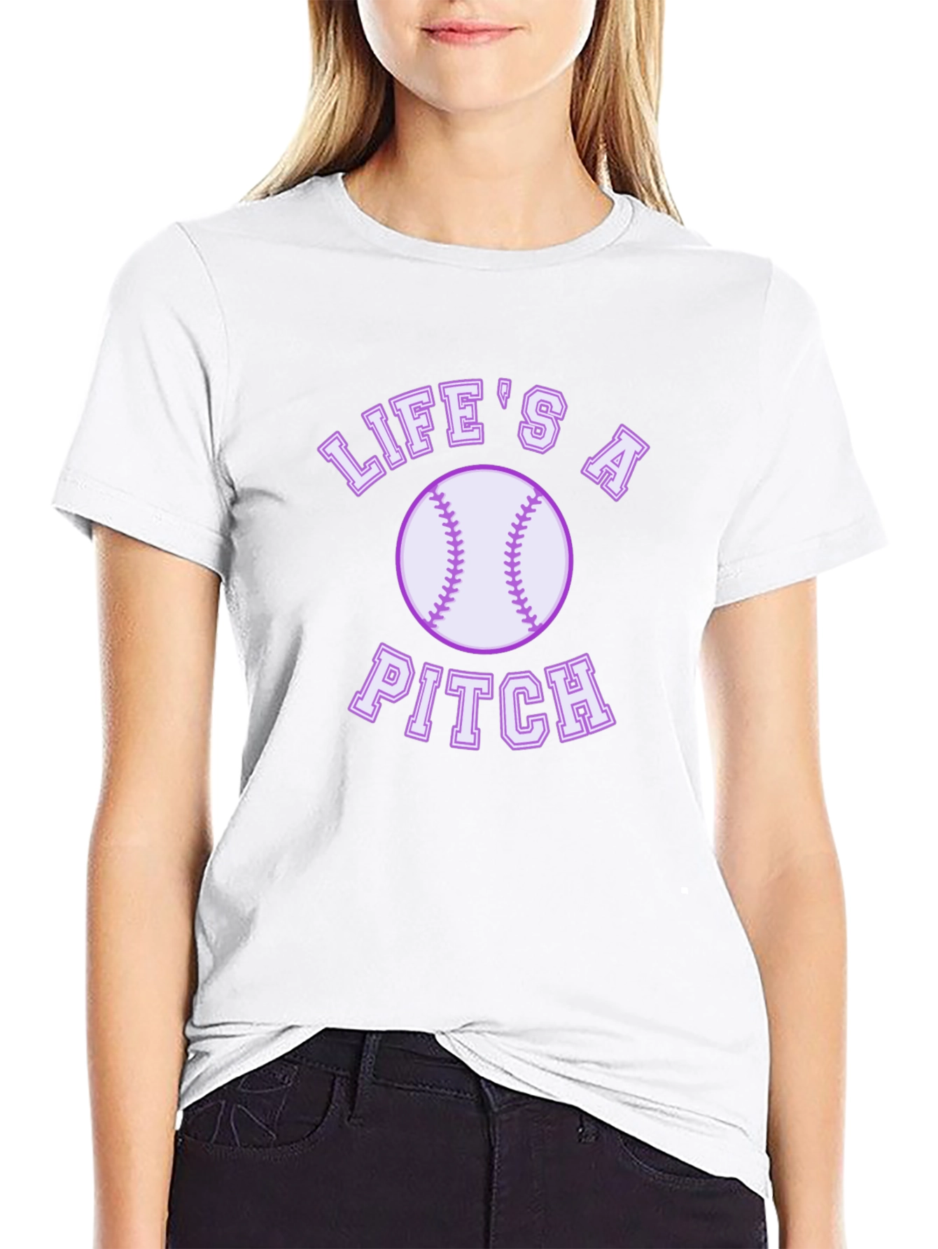 Lifes A Pitch T-Shirt Baseball Tee