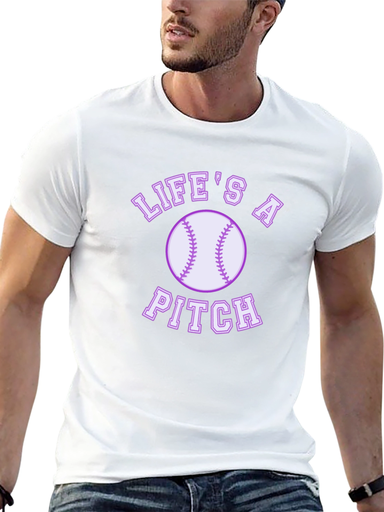 Lifes A Pitch T-Shirt Baseball Tee