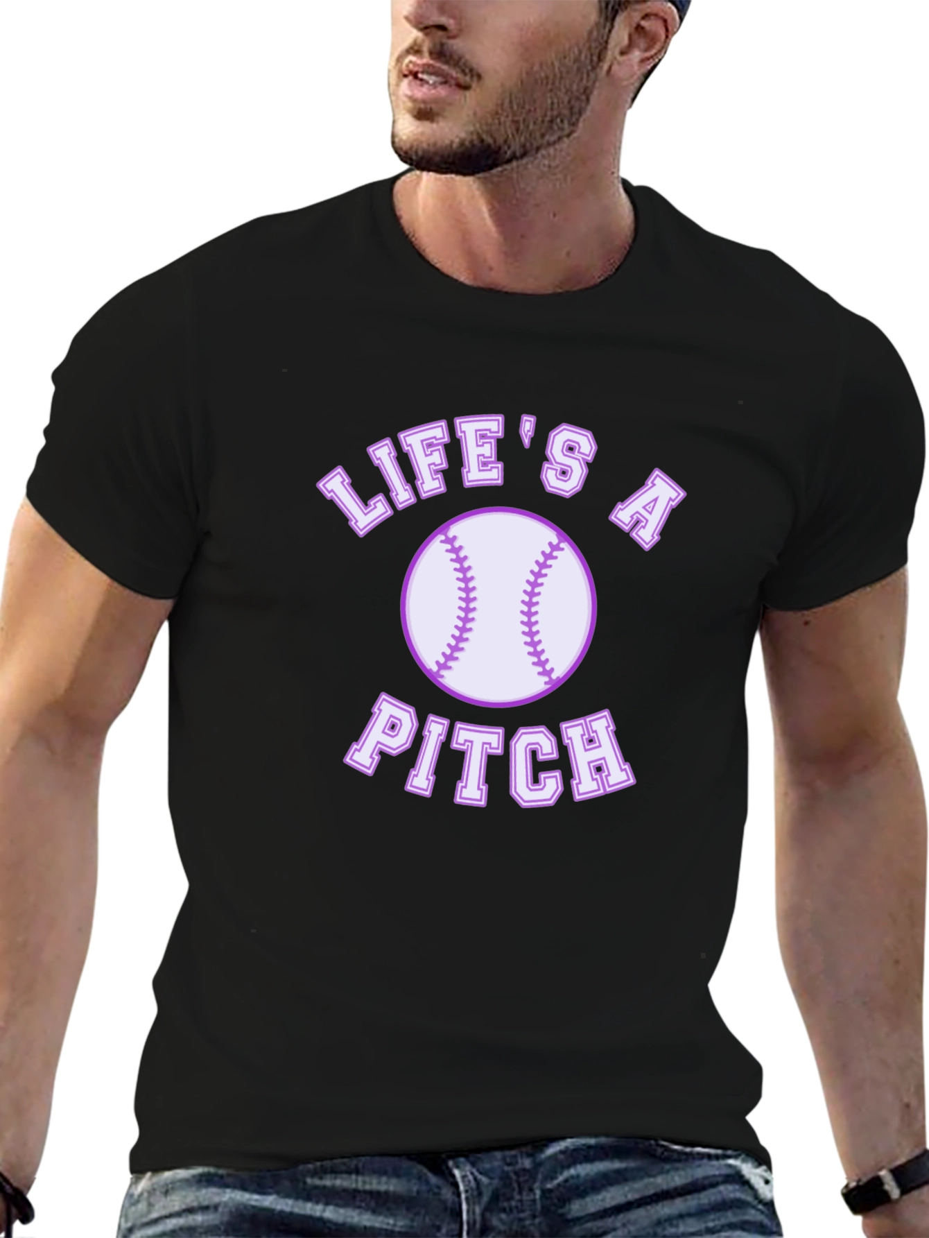 Lifes A Pitch T-Shirt Baseball Tee