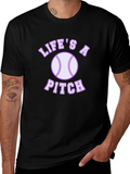 Lifes A Pitch T-Shirt Baseball Tee