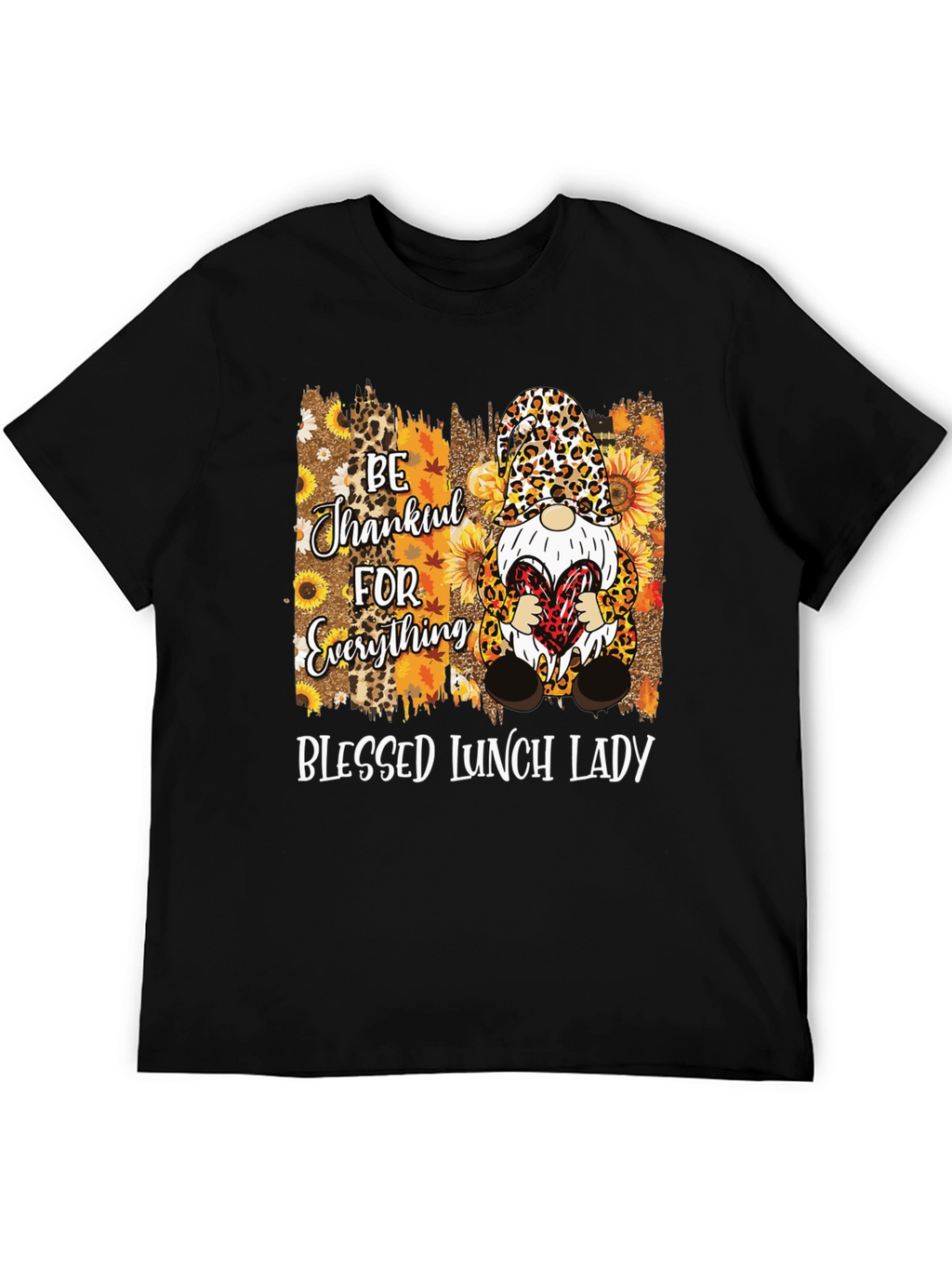 Blessed Lunch Lady Thanksgiving Gnome T-Shirt