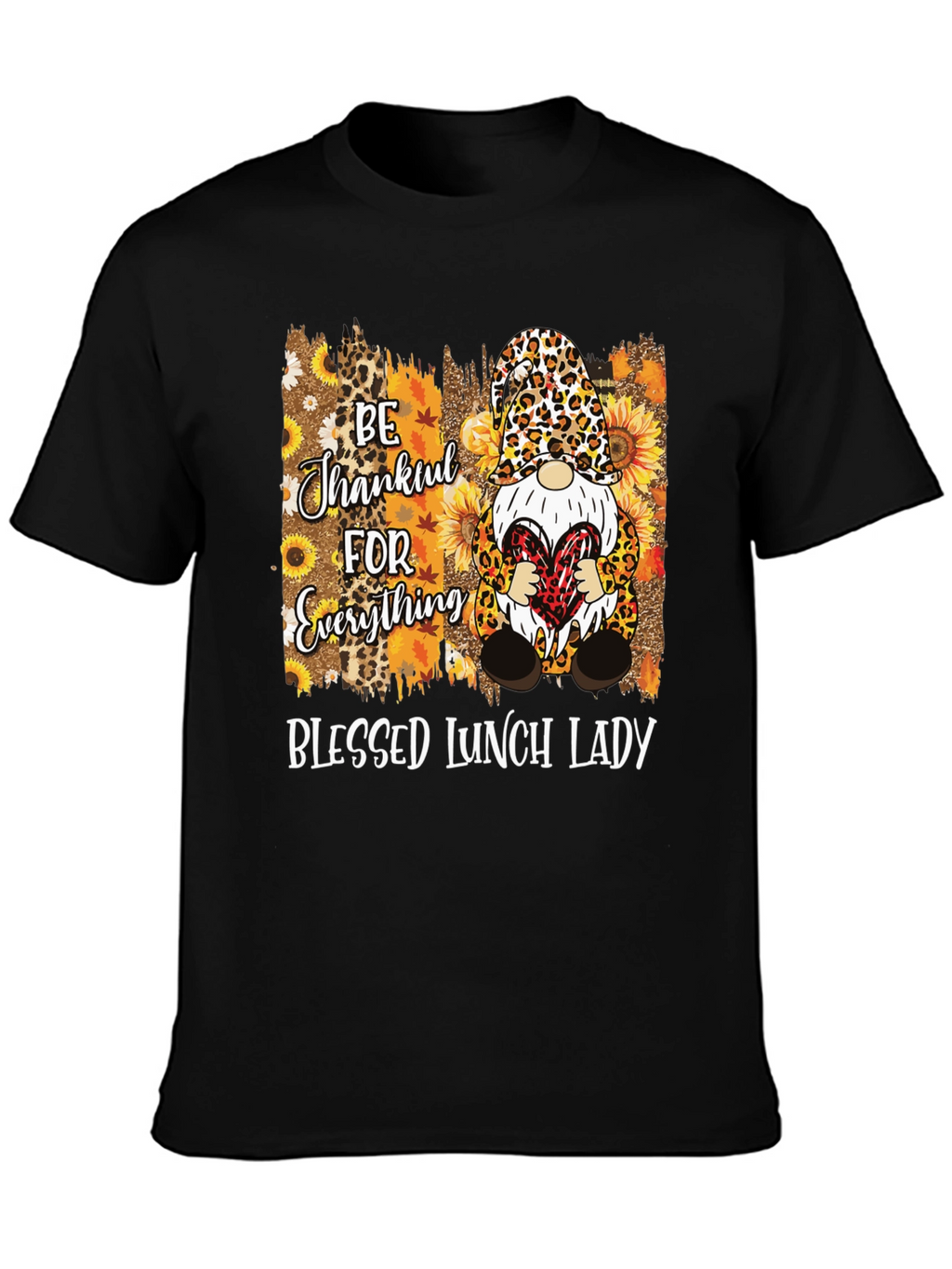 Blessed Lunch Lady Thanksgiving Gnome T-Shirt