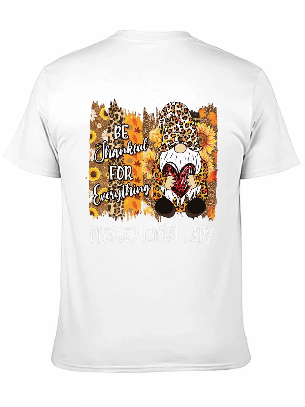 Blessed Lunch Lady Thanksgiving Gnome T-Shirt