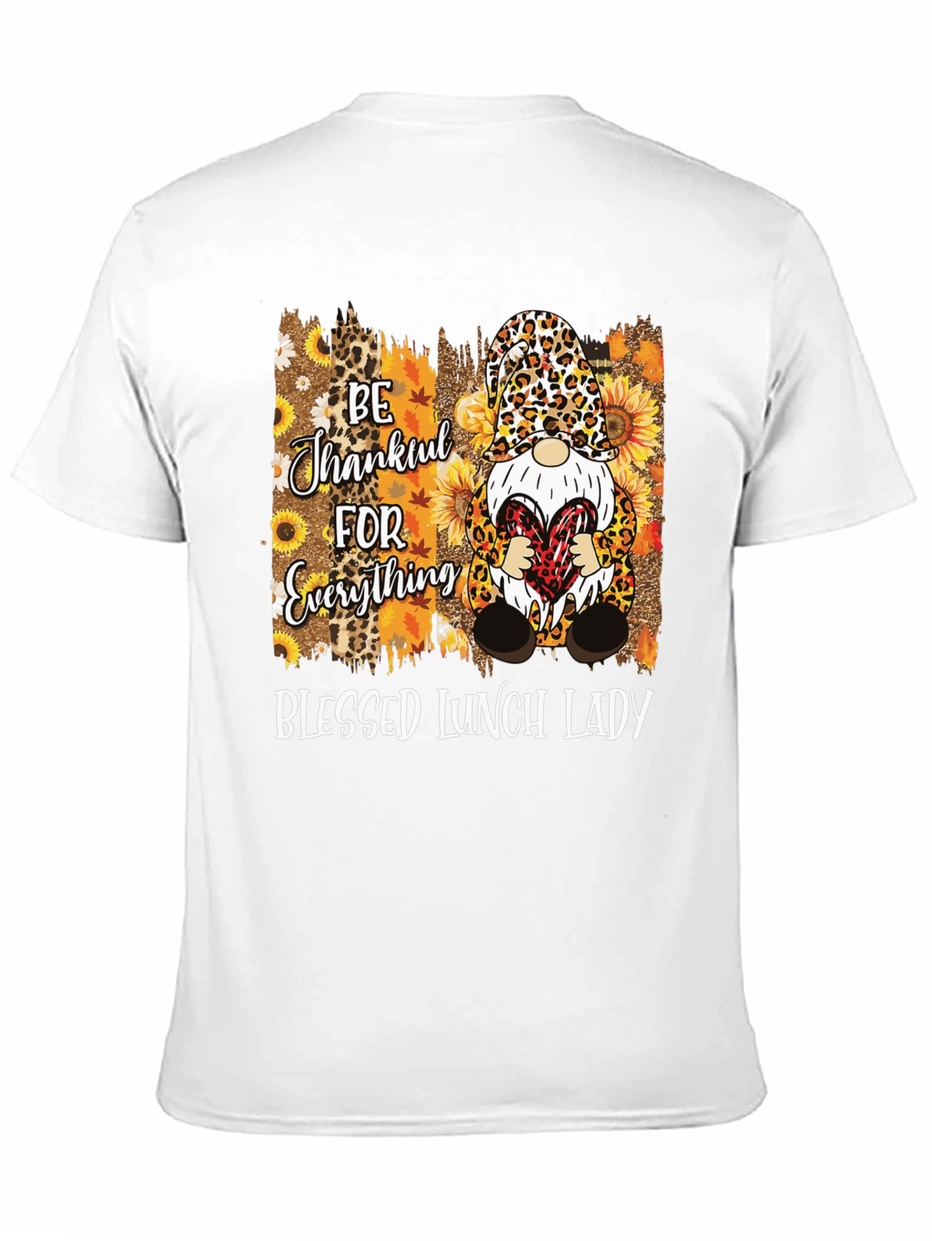 Blessed Lunch Lady Thanksgiving Gnome T-Shirt