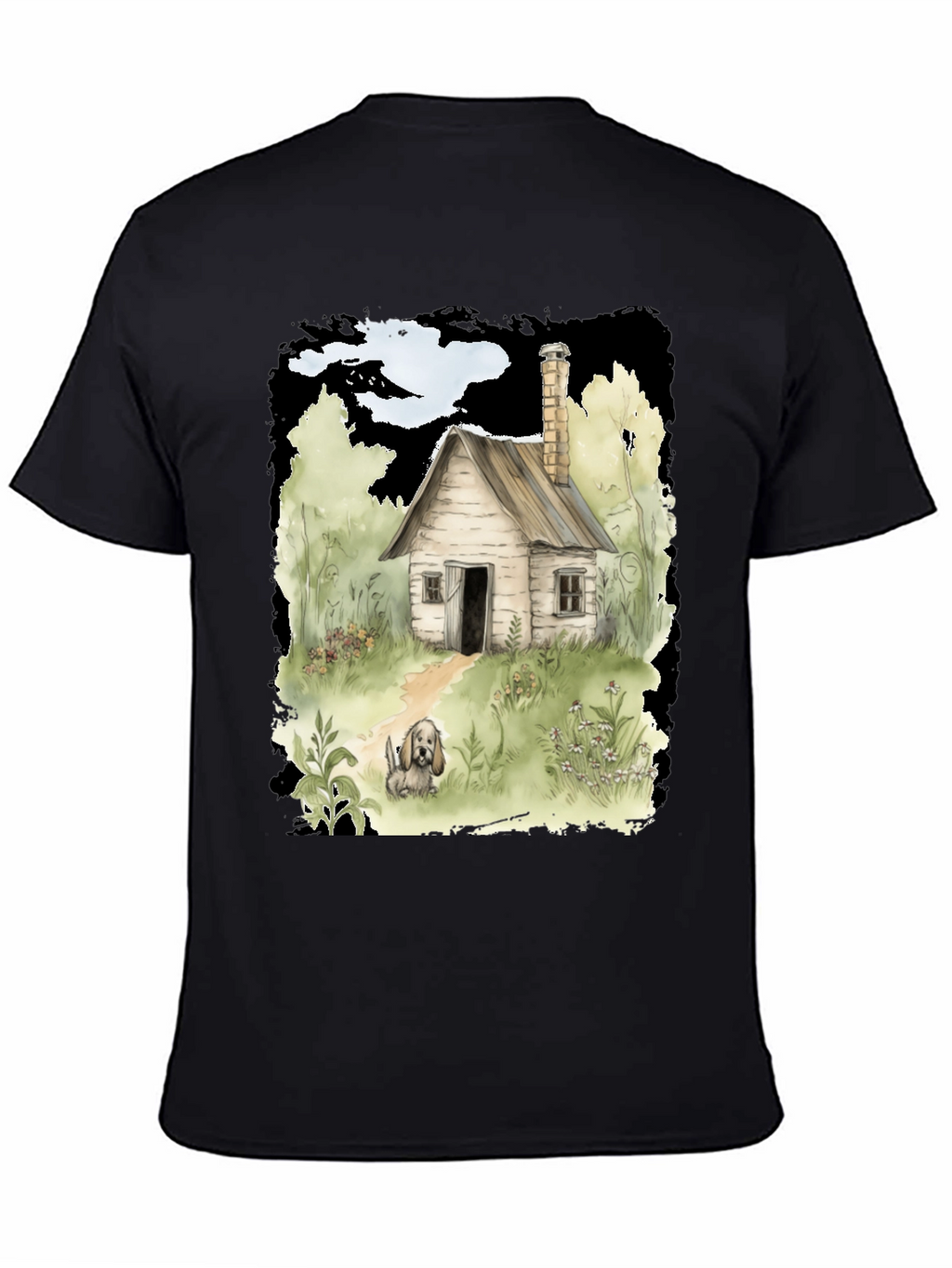 Cabin & Dog Graphic T-Shirt
