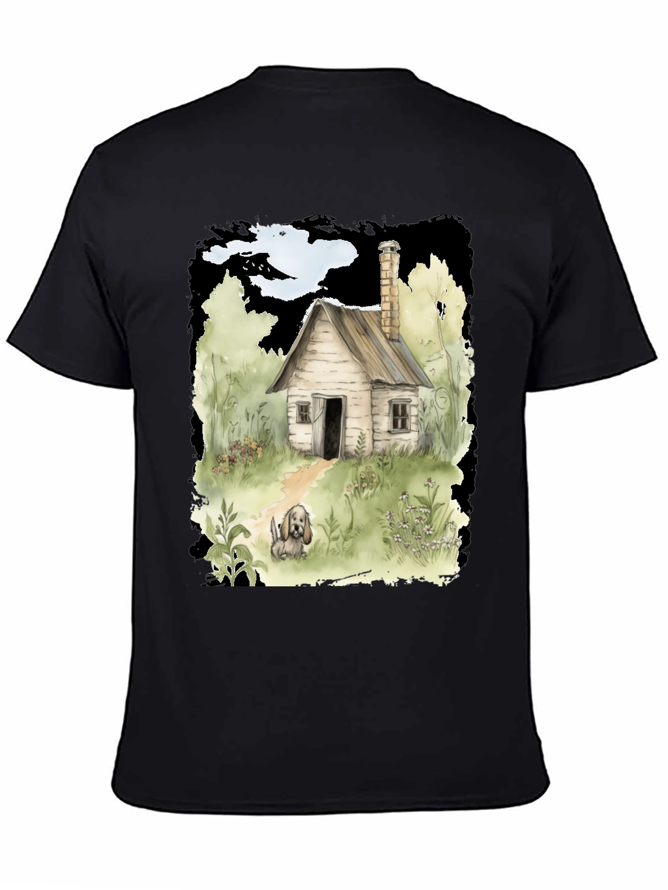 Cabin & Dog Graphic T-Shirt