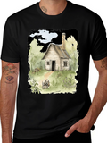 Cabin & Dog Graphic T-Shirt