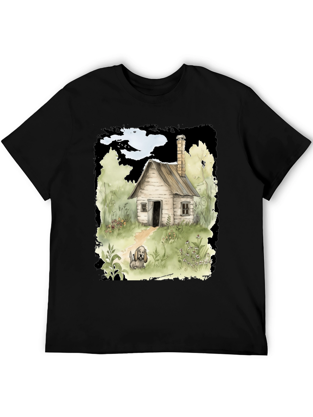 Cabin & Dog Graphic T-Shirt