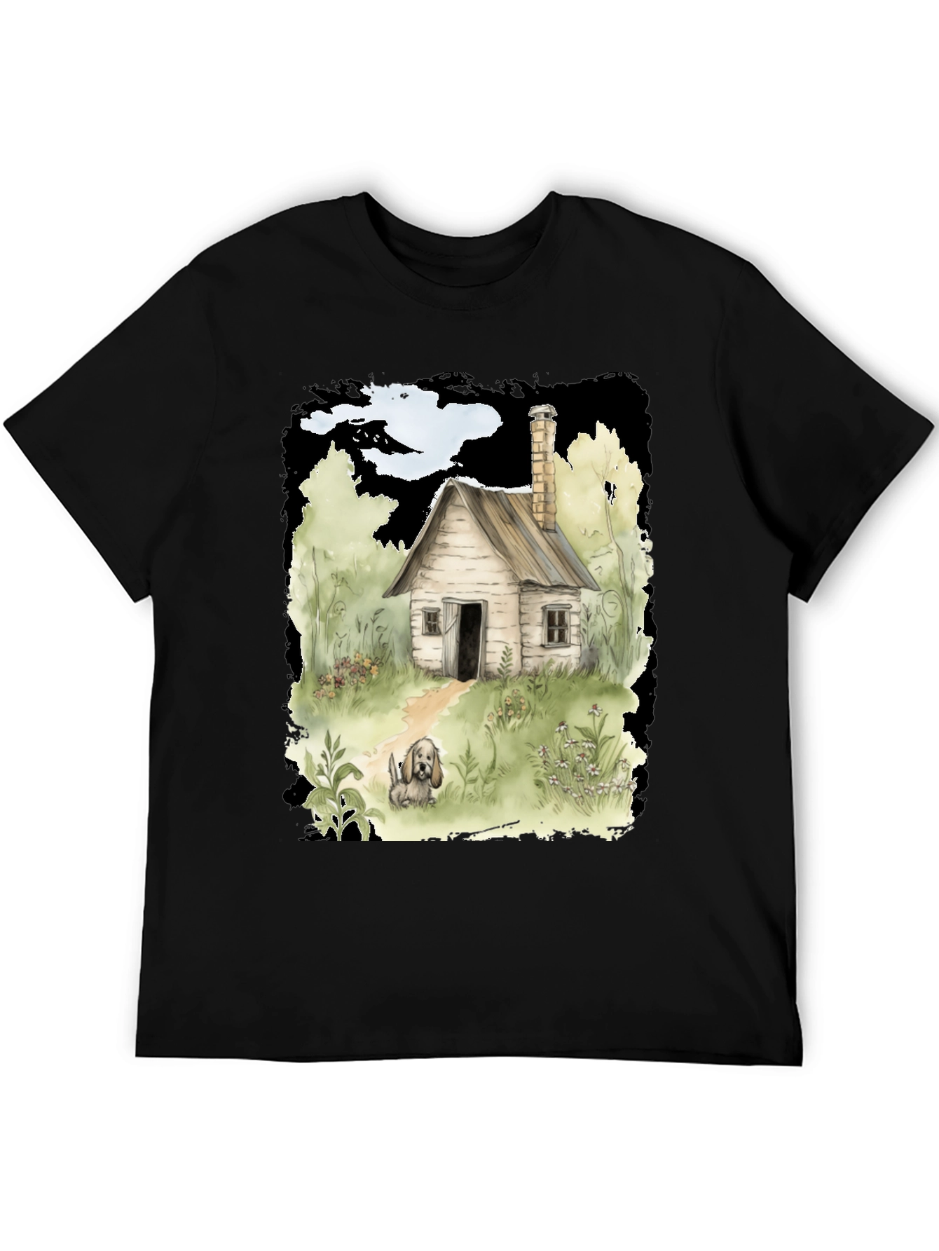 Cabin & Dog Graphic T-Shirt