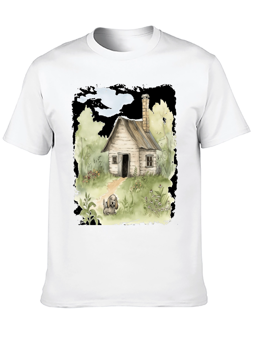 Cabin & Dog Graphic T-Shirt