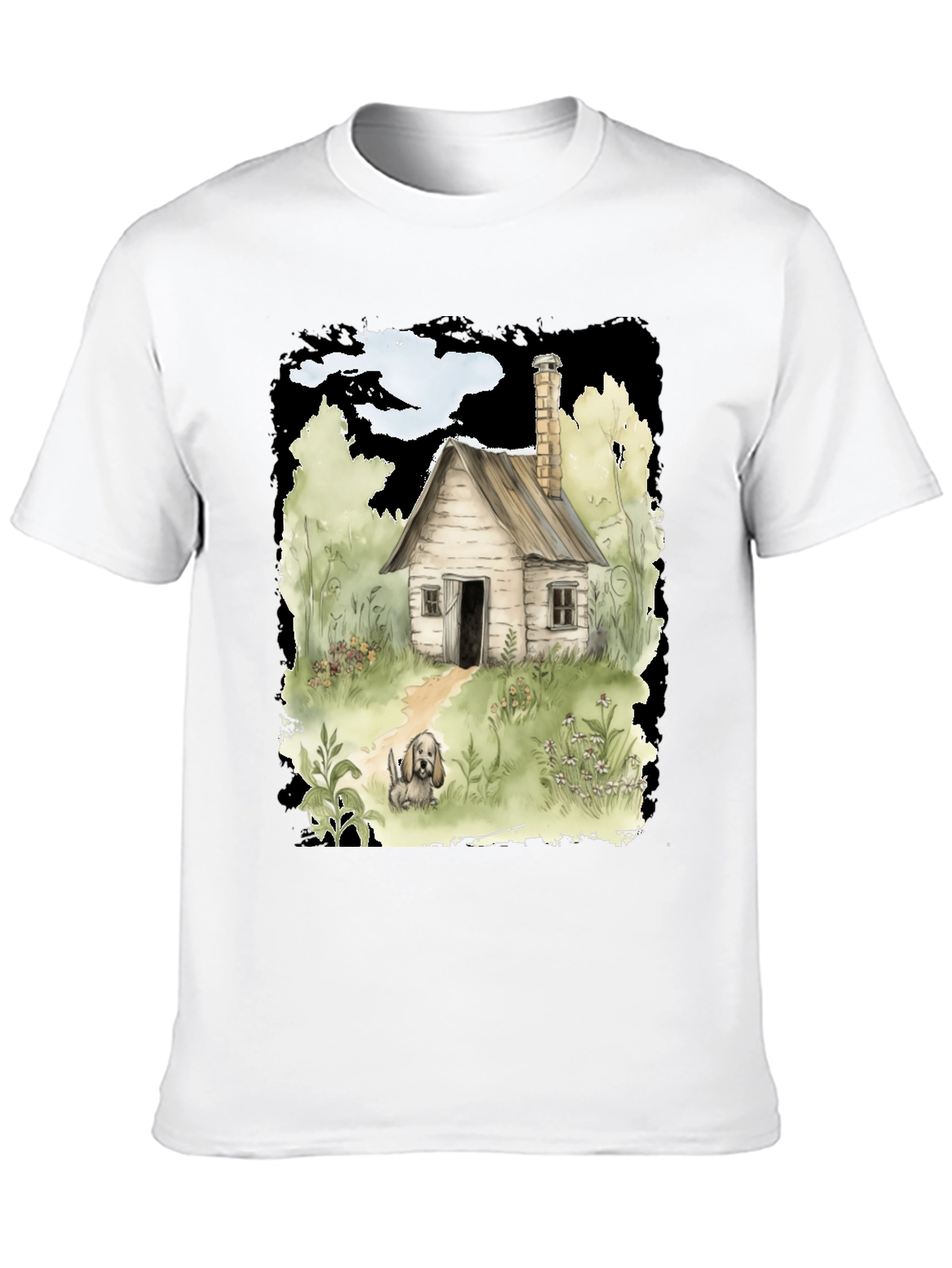Cabin & Dog Graphic T-Shirt