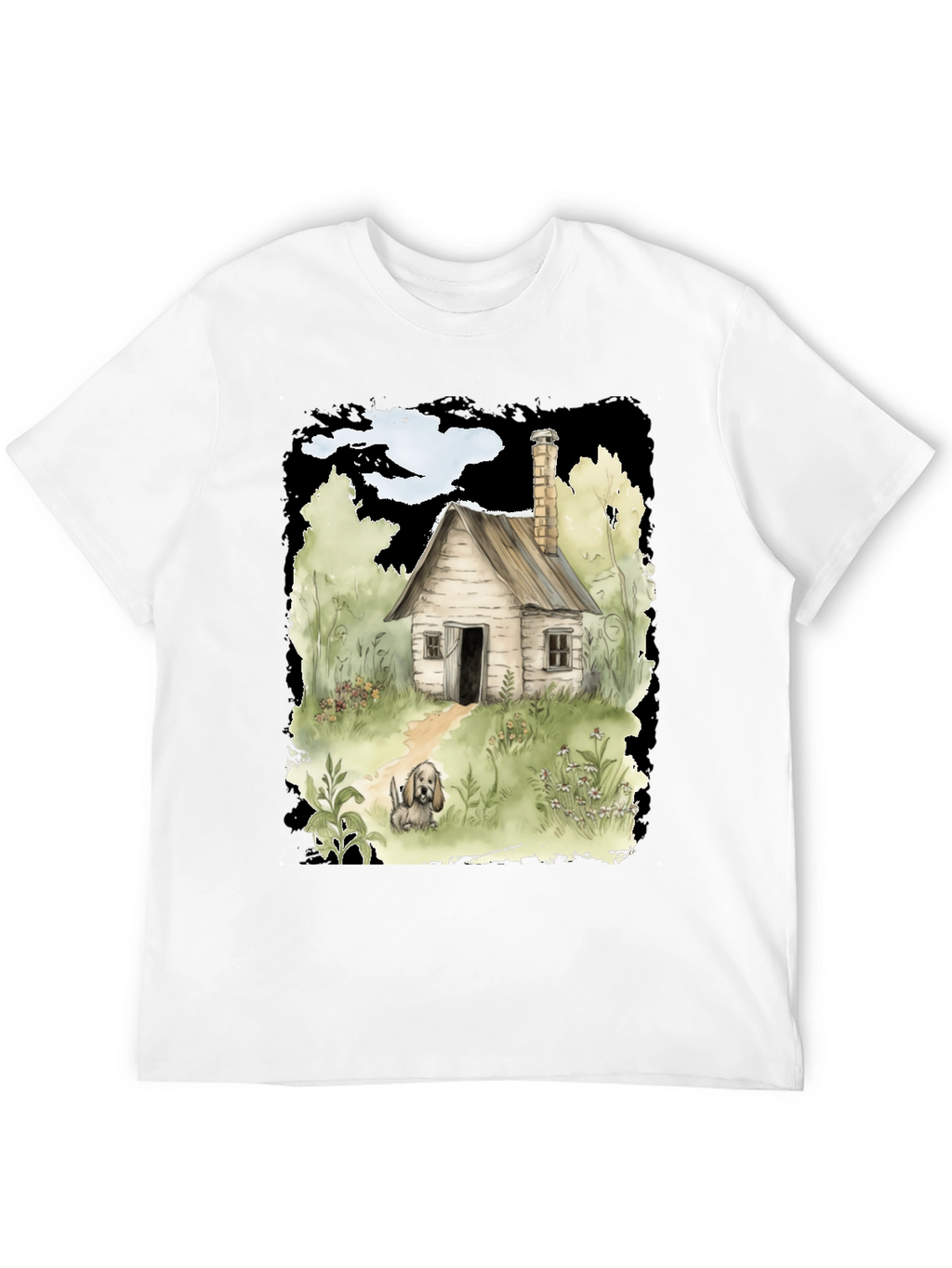 Cabin & Dog Graphic T-Shirt