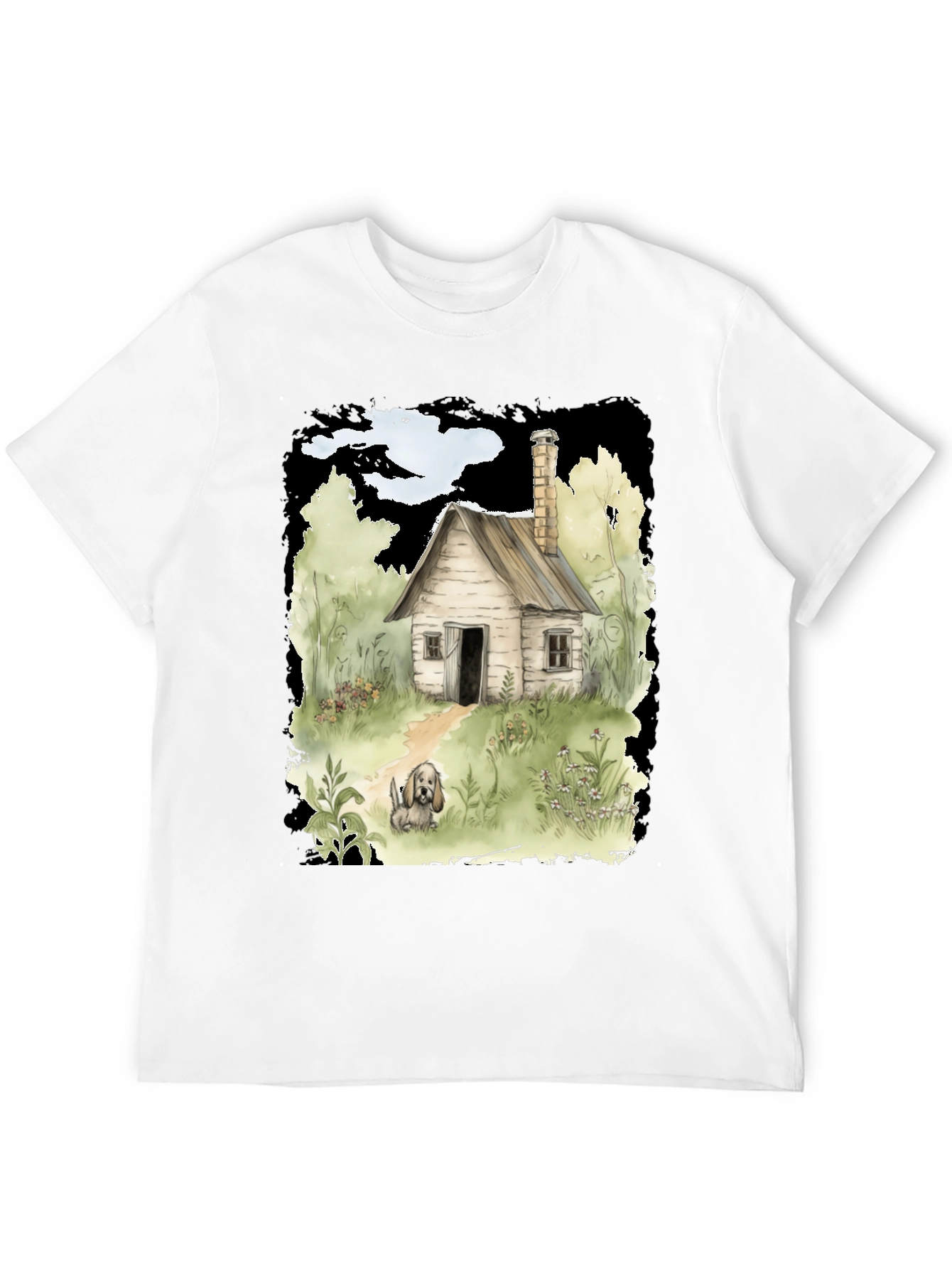 Cabin & Dog Graphic T-Shirt