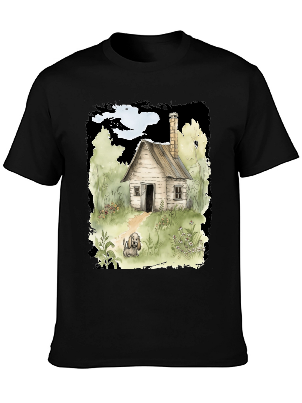 Cabin & Dog Graphic T-Shirt