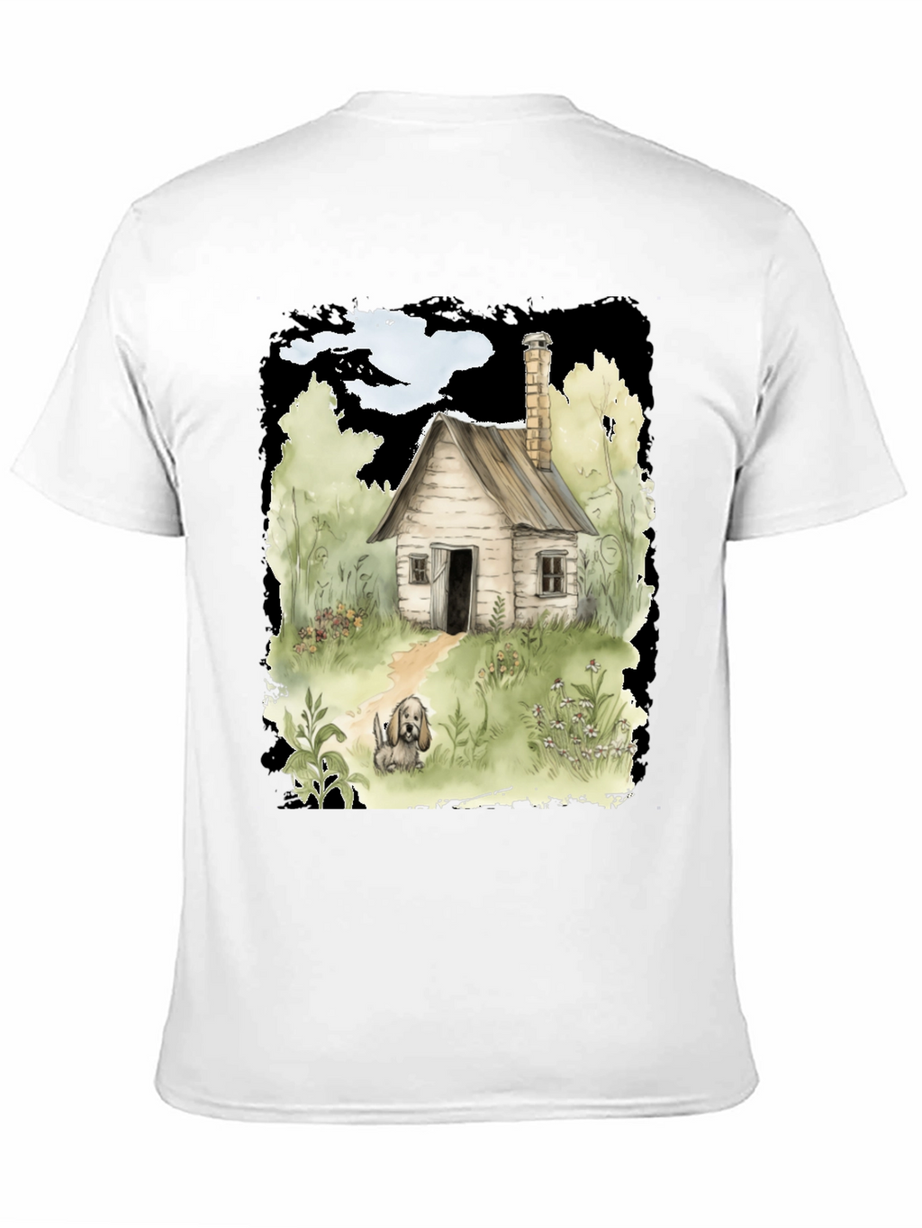 Cabin & Dog Graphic T-Shirt