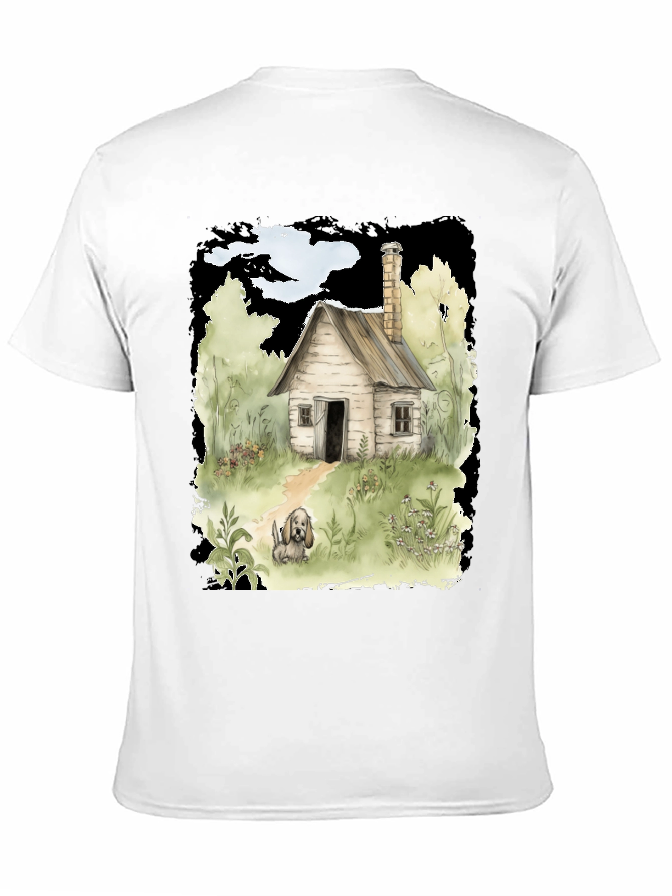 Cabin & Dog Graphic T-Shirt