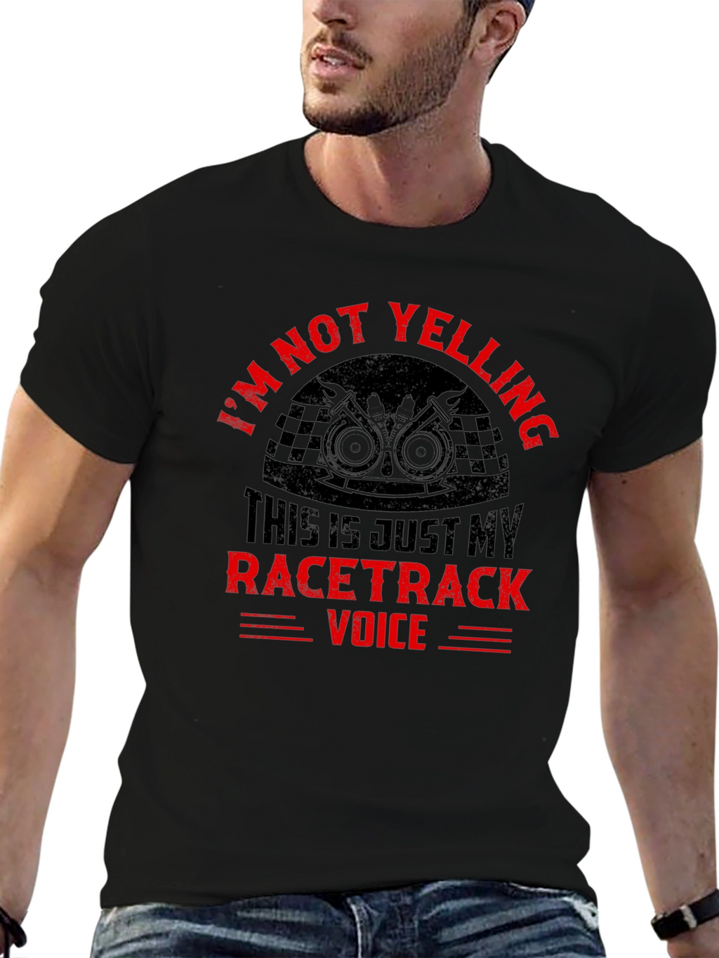 Im Not Yelling Racertrack Voice T-Shirt