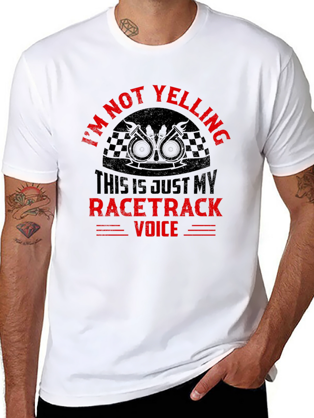 Im Not Yelling Racertrack Voice T-Shirt