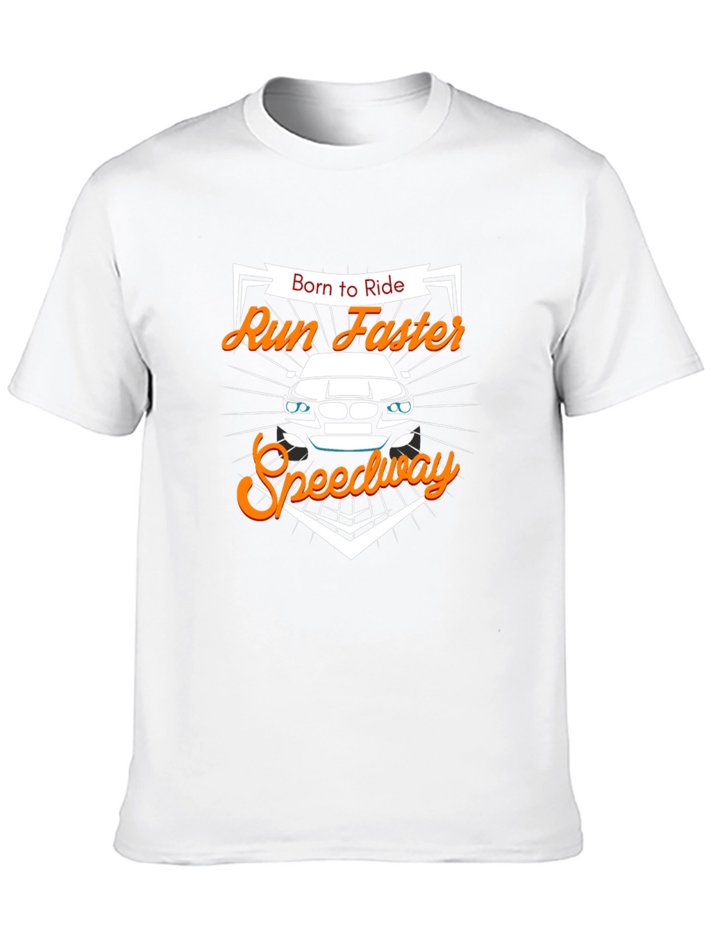 Born to Ride Run Faster Speedway Black T-Shirt