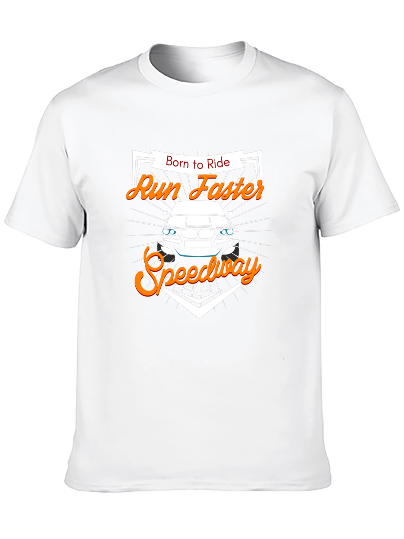 Born to Ride Run Faster Speedway Black T-Shirt