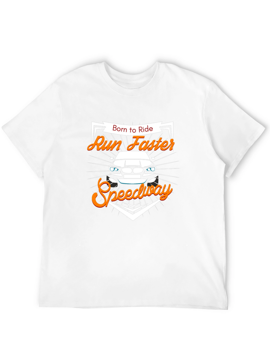 Born to Ride Run Faster Speedway Black T-Shirt