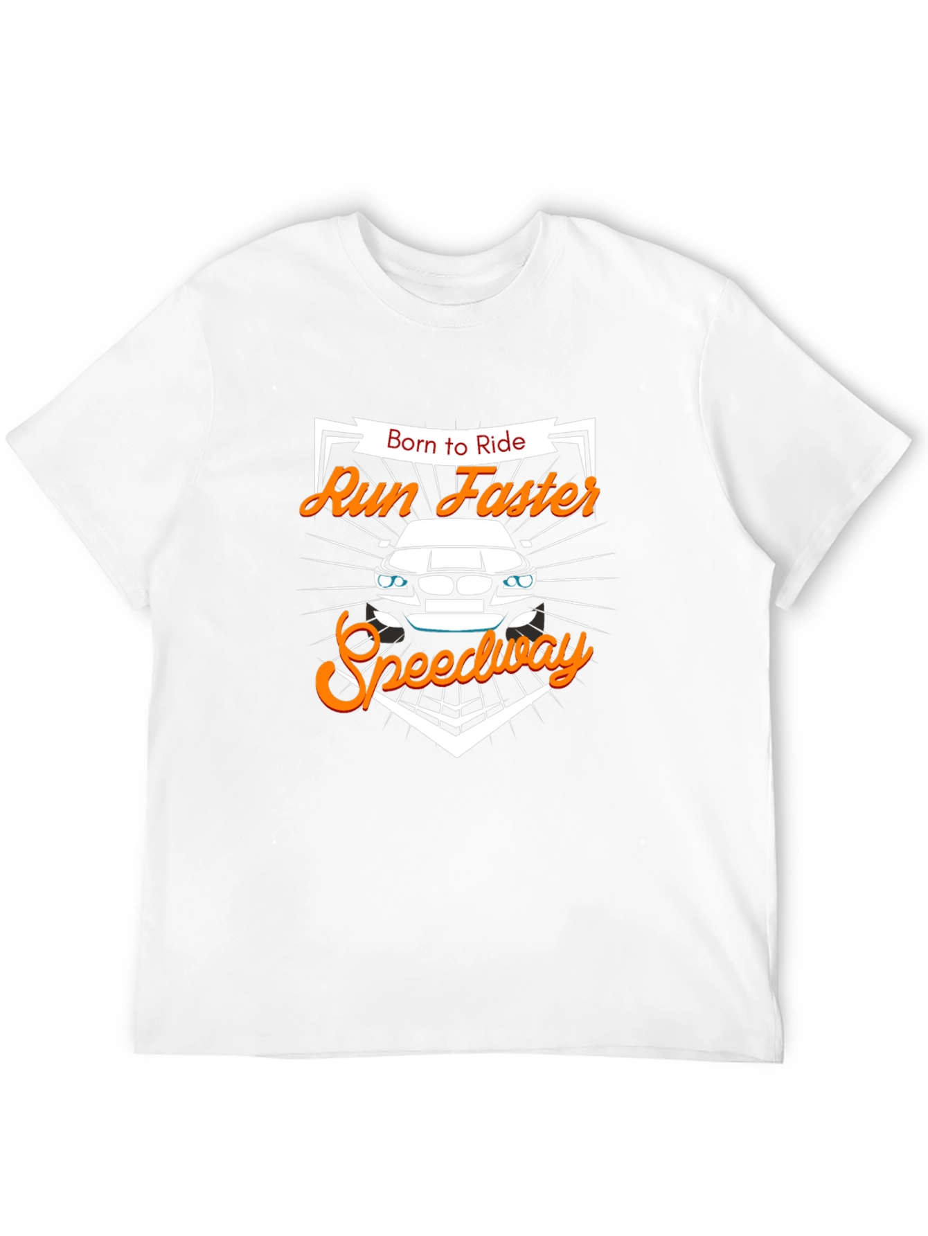 Born to Ride Run Faster Speedway Black T-Shirt